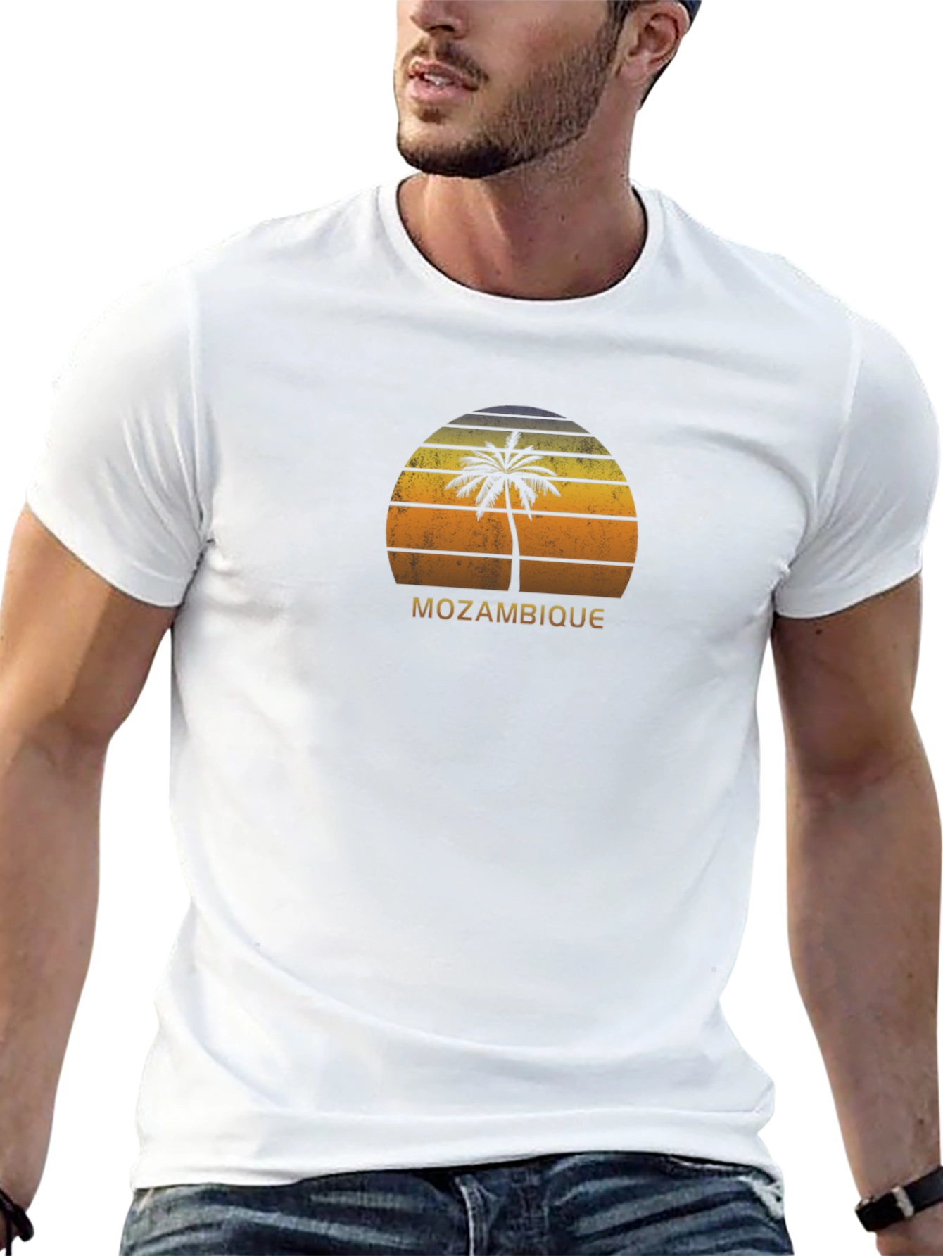 Mozambique Palm Tree Retro T-Shirt