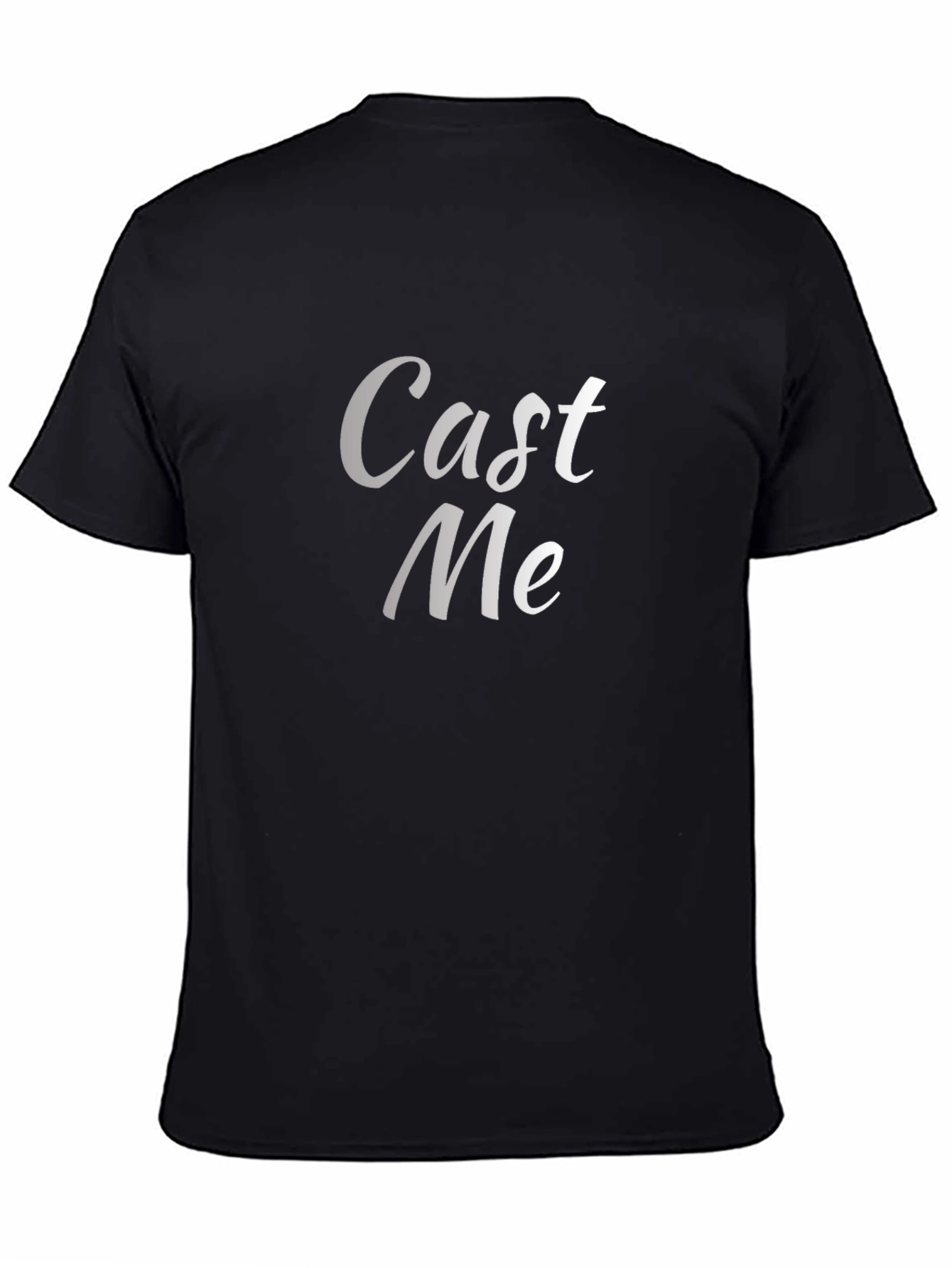 Cast Me Silver Print Black T-Shirt