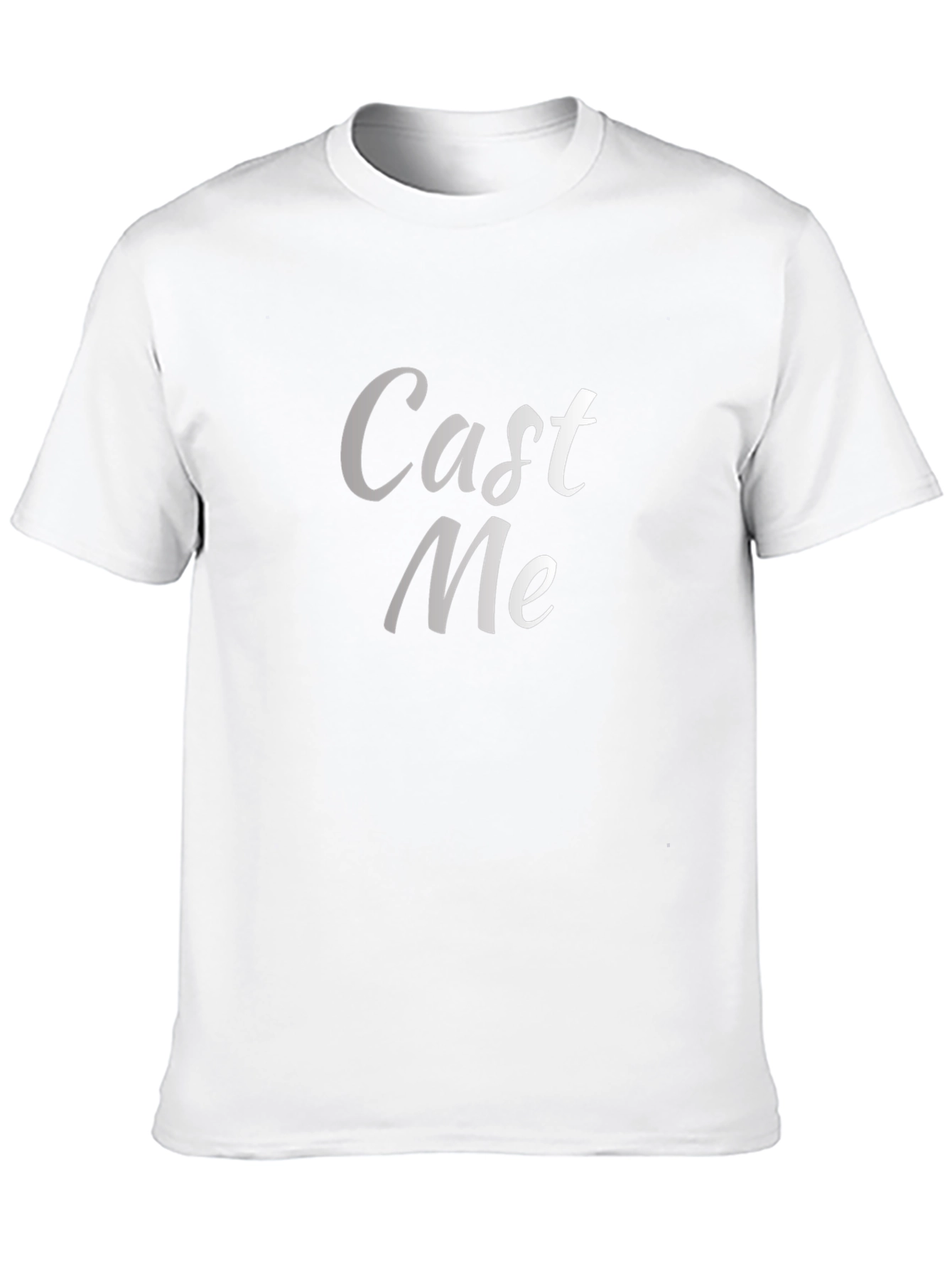 Cast Me Silver Print Black T-Shirt