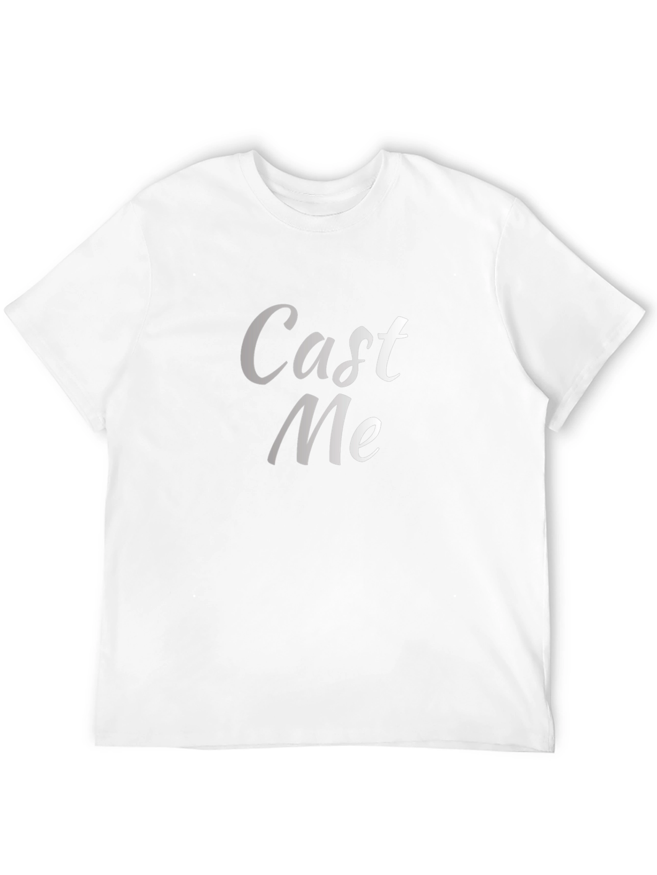 Cast Me Silver Print Black T-Shirt