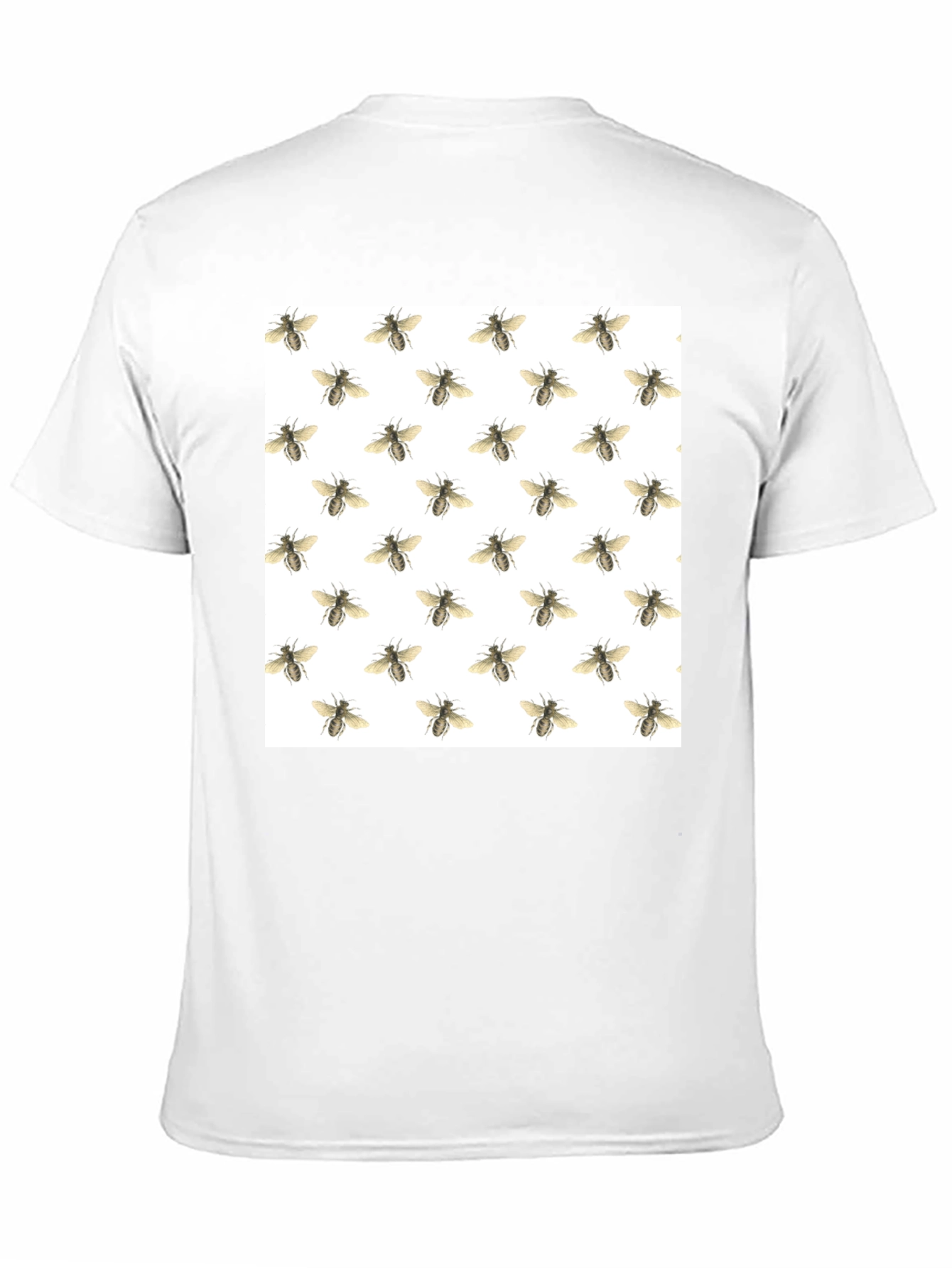 Bee Pattern Black T-Shirt