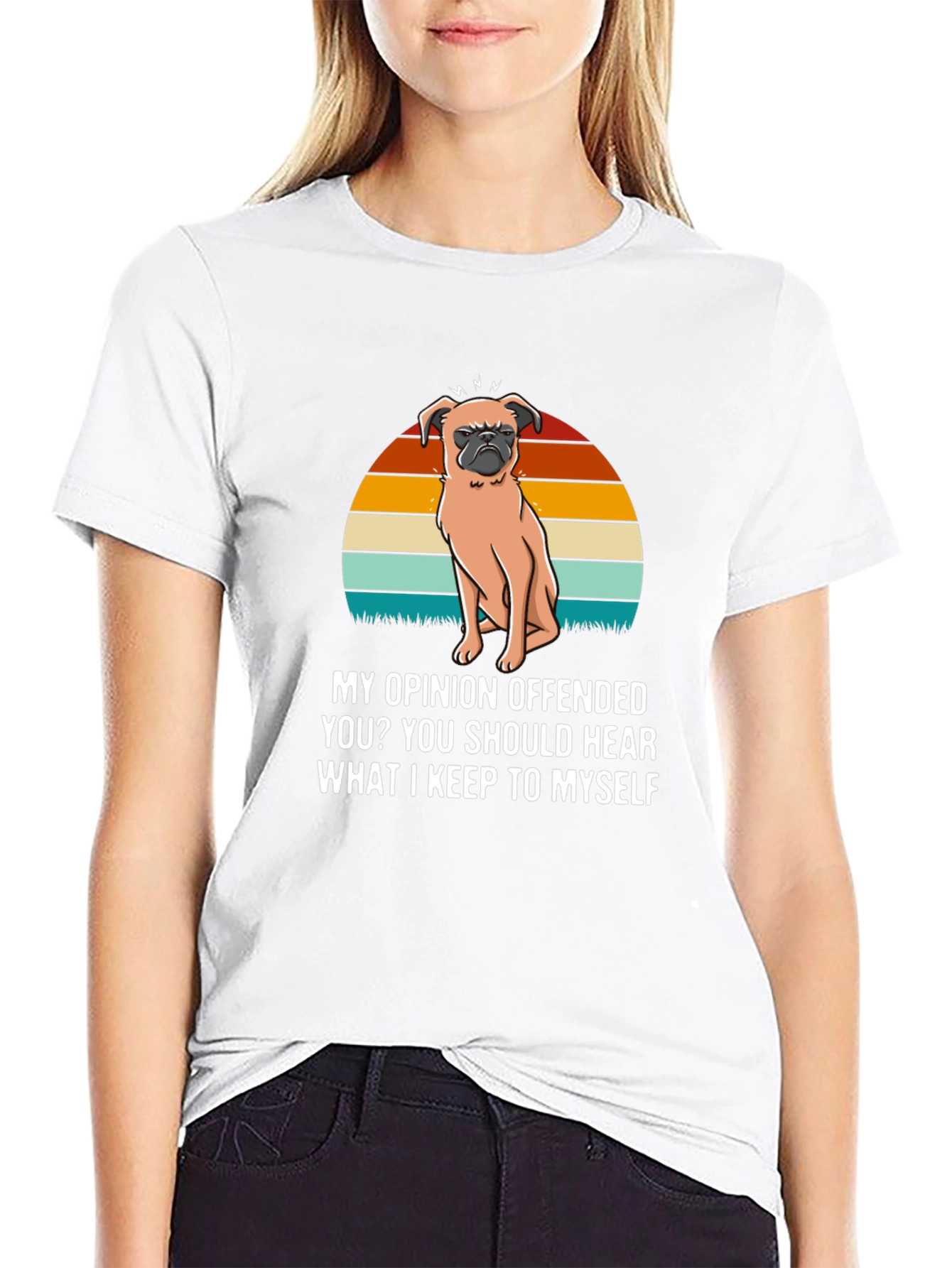 Offended Pug Tee - My Opinion T-Shirt