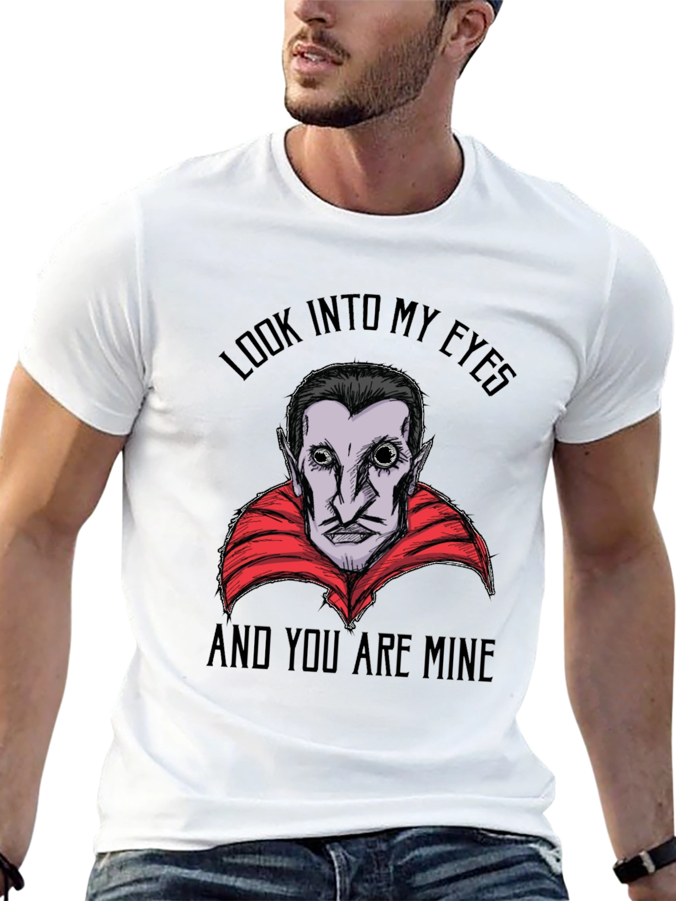 Vampire Graphic T-Shirt - Look Into My Eyes Tee