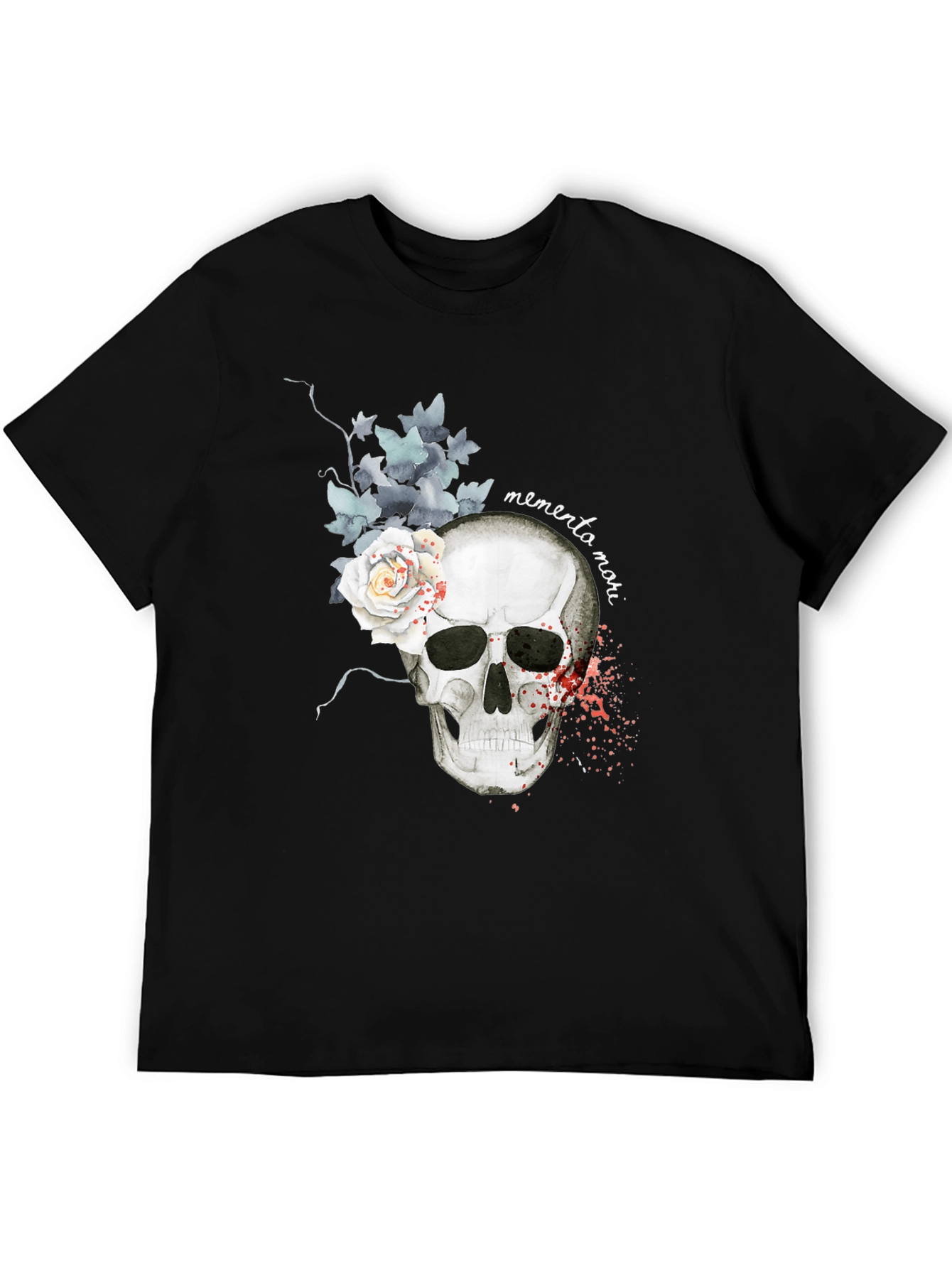 Memento Mori Skull & Rose Graphic Tee