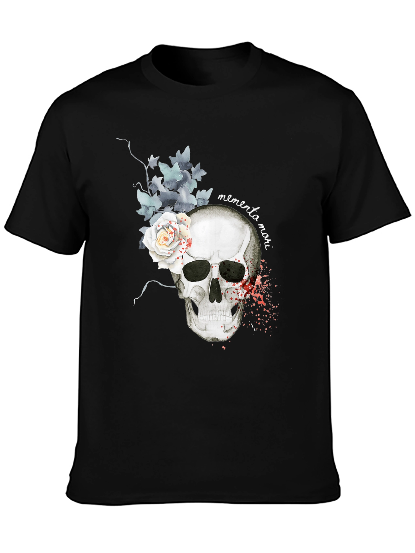 Memento Mori Skull & Rose Graphic Tee