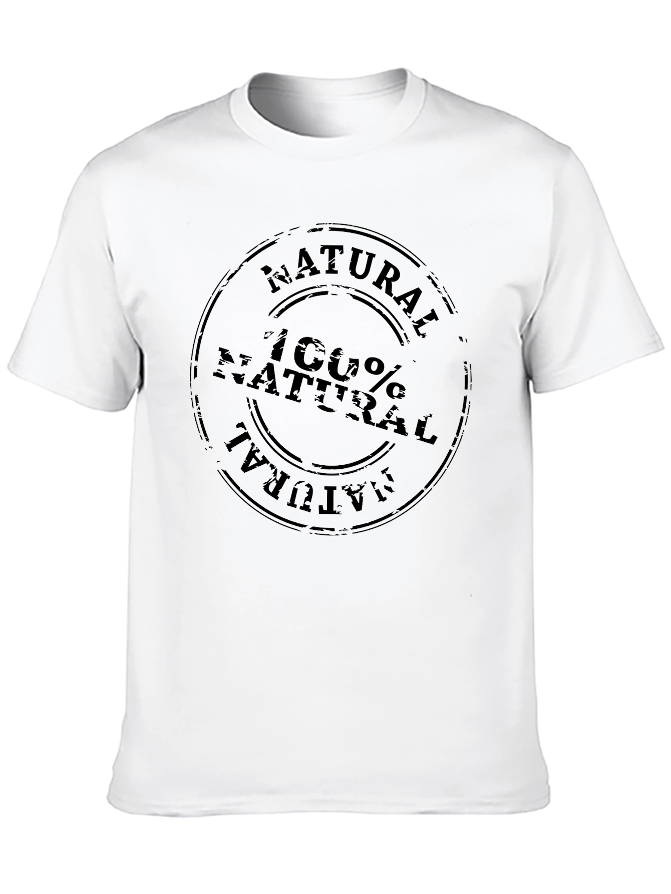 100% Natural Graphic T-Shirt - Black