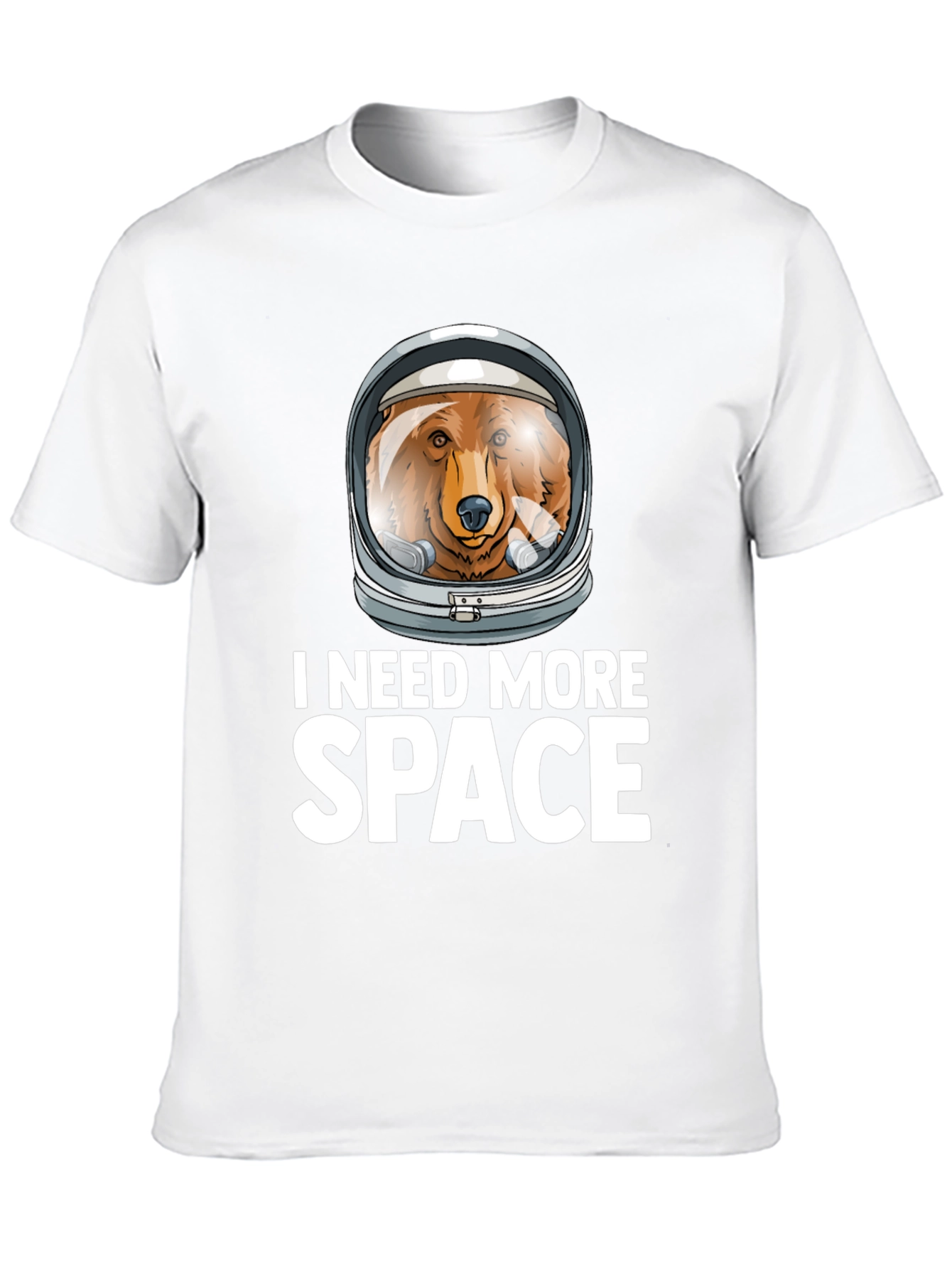 I Need More Space Bear Astronaut Graphic T-Shirt