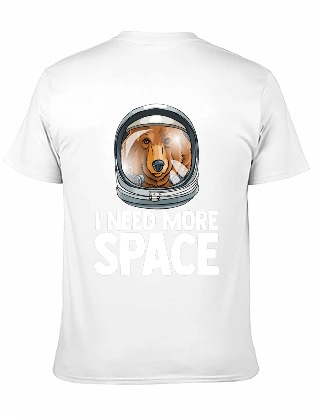 I Need More Space Bear Astronaut Graphic T-Shirt