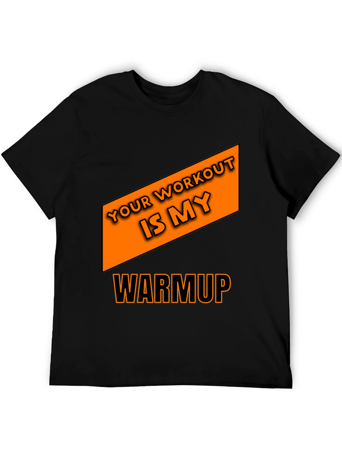 Workout Motivation Graphic Tee - Black Cotton T-Shirt