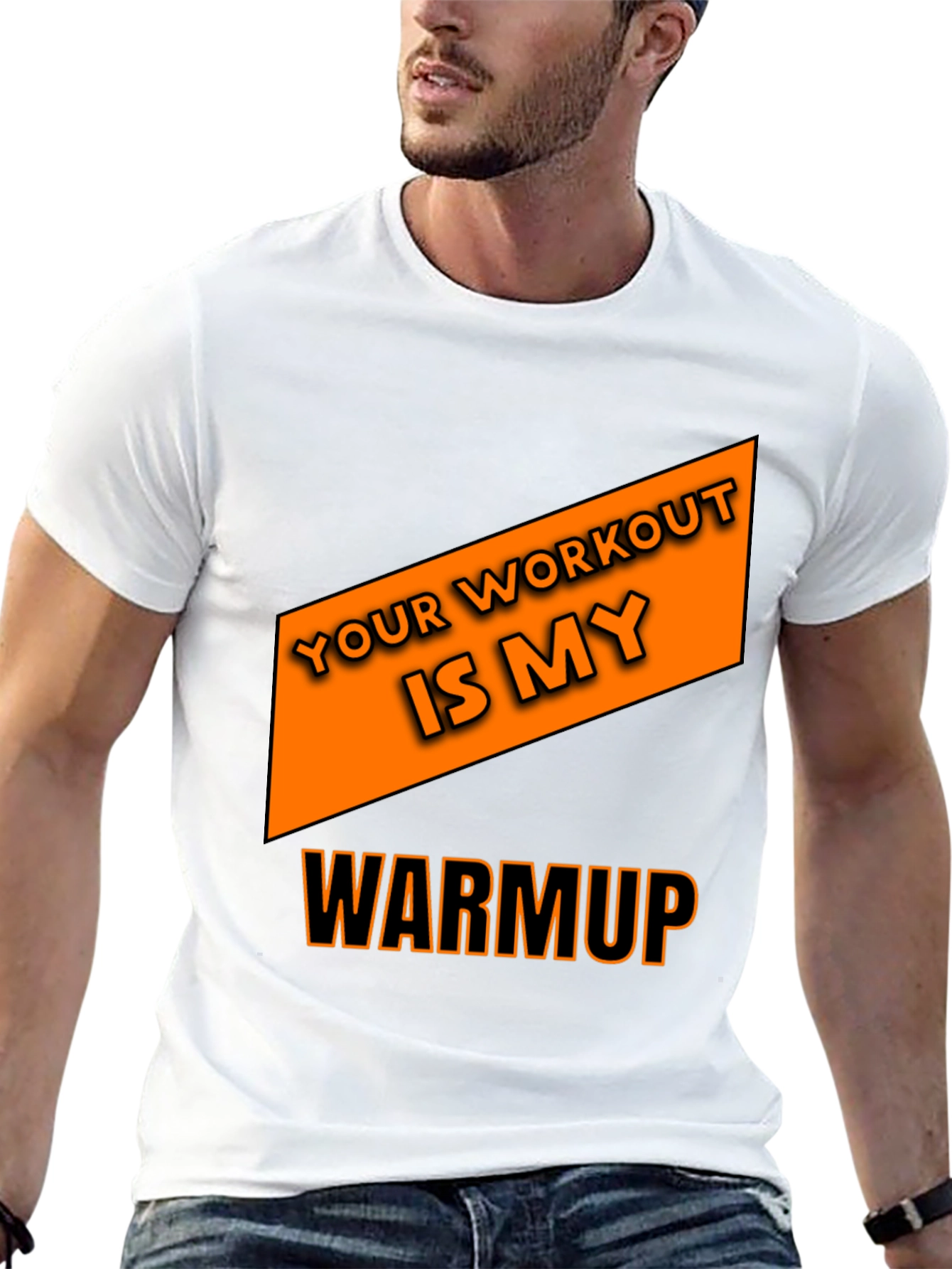 Workout Motivation Graphic Tee - Black Cotton T-Shirt