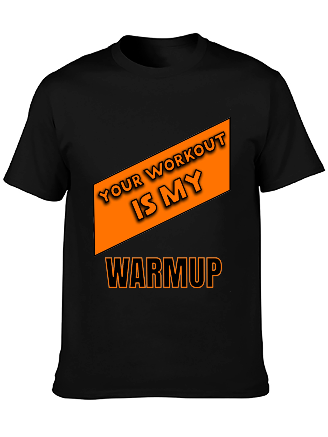 Workout Motivation Graphic Tee - Black Cotton T-Shirt
