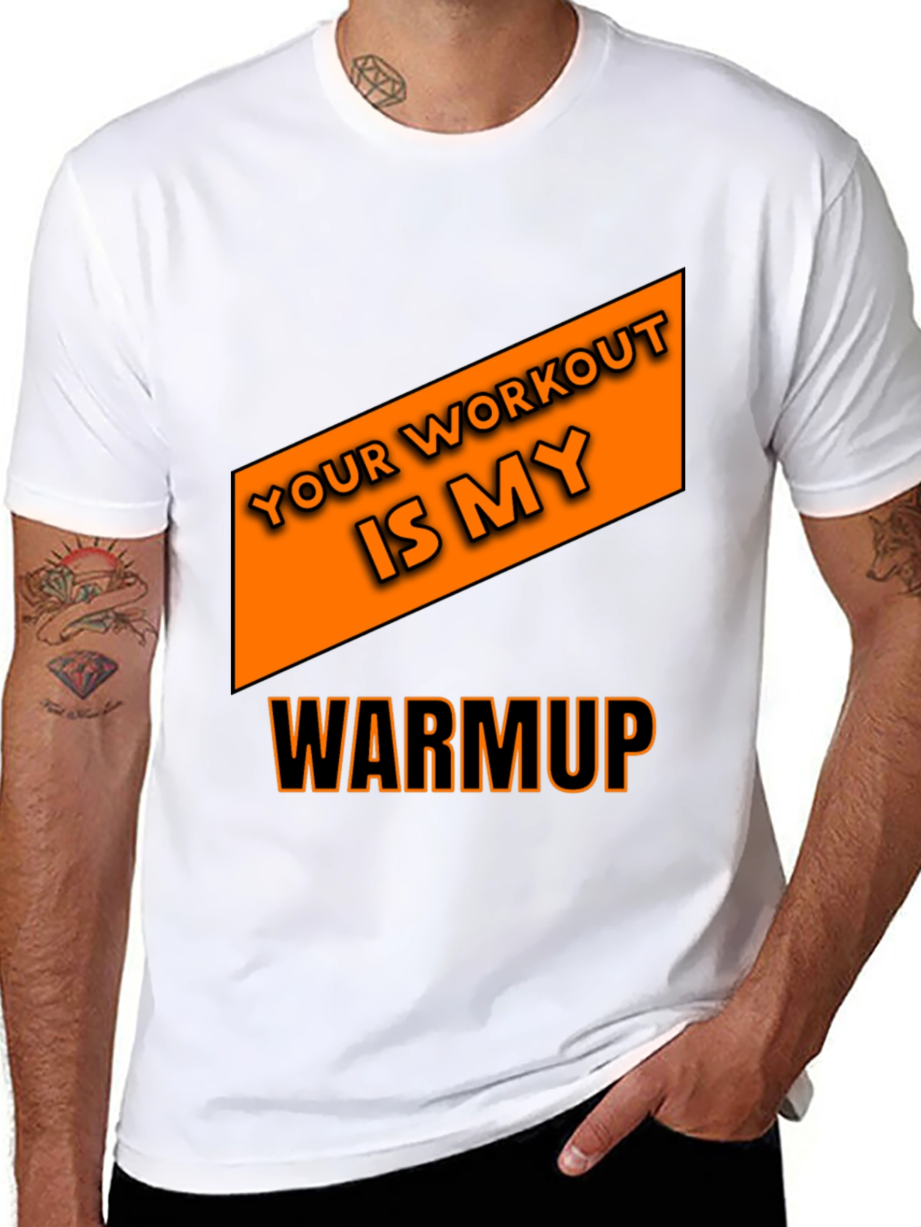 Workout Motivation Graphic Tee - Black Cotton T-Shirt