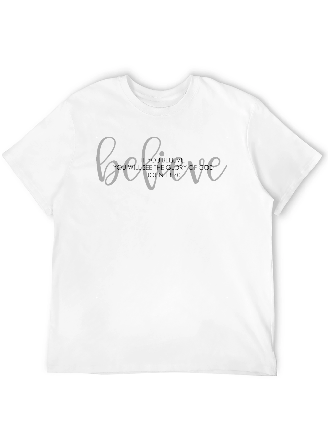 Believe Script T-Shirt - Faith Based Apparel