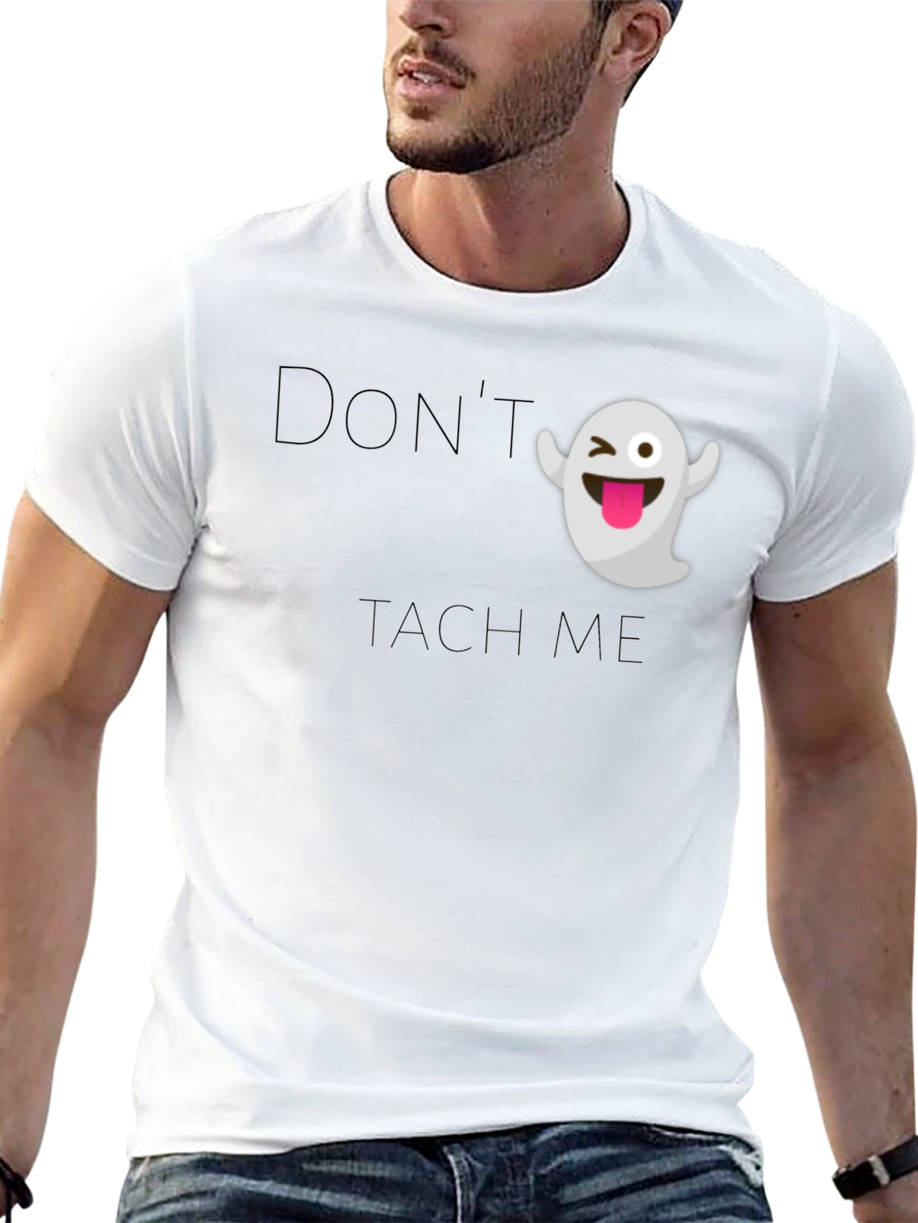 Funny Ghost Graphic T-Shirt - Dont Touch Me!