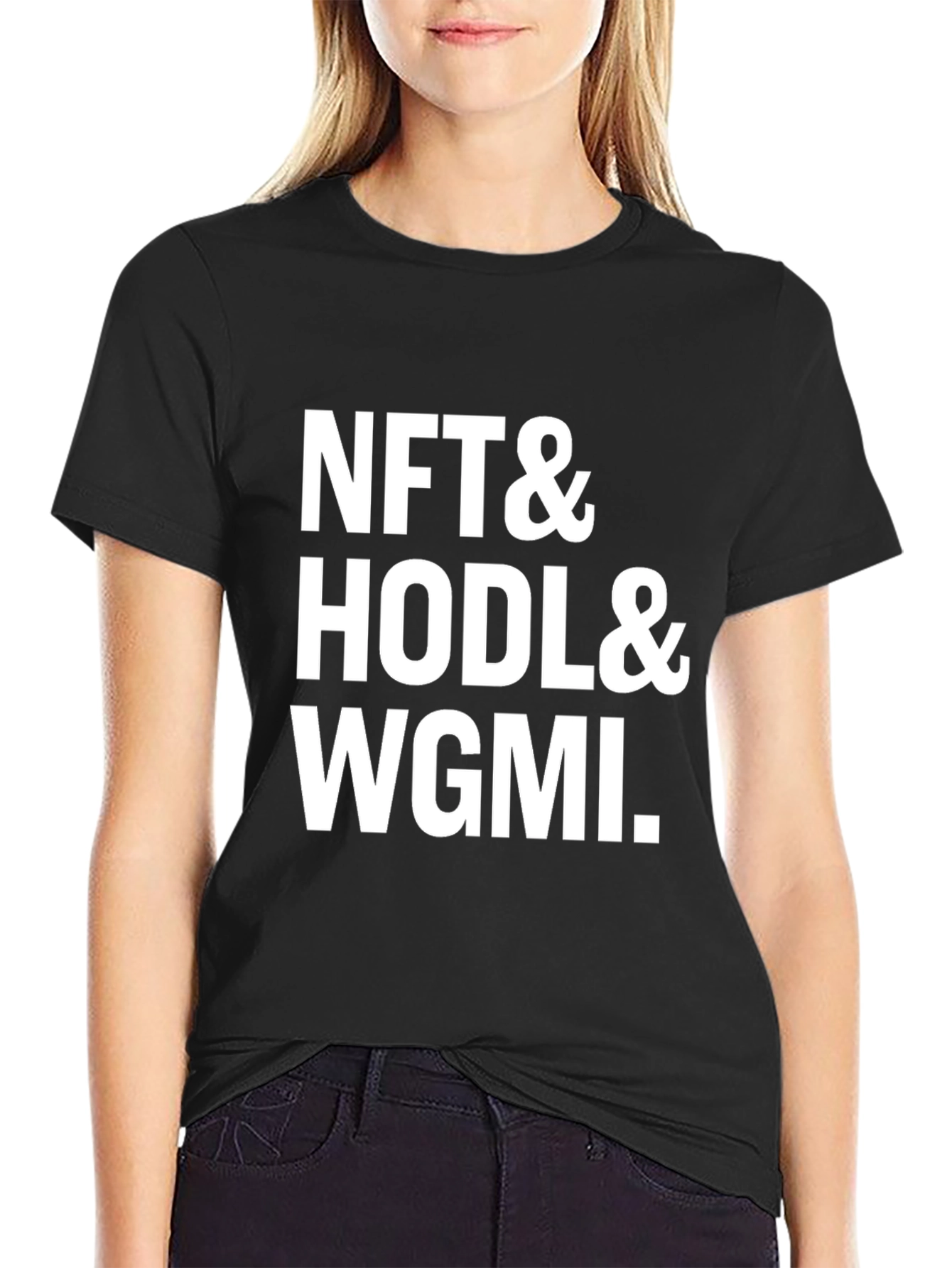NFT HODL WGMI Black Graphic Tee