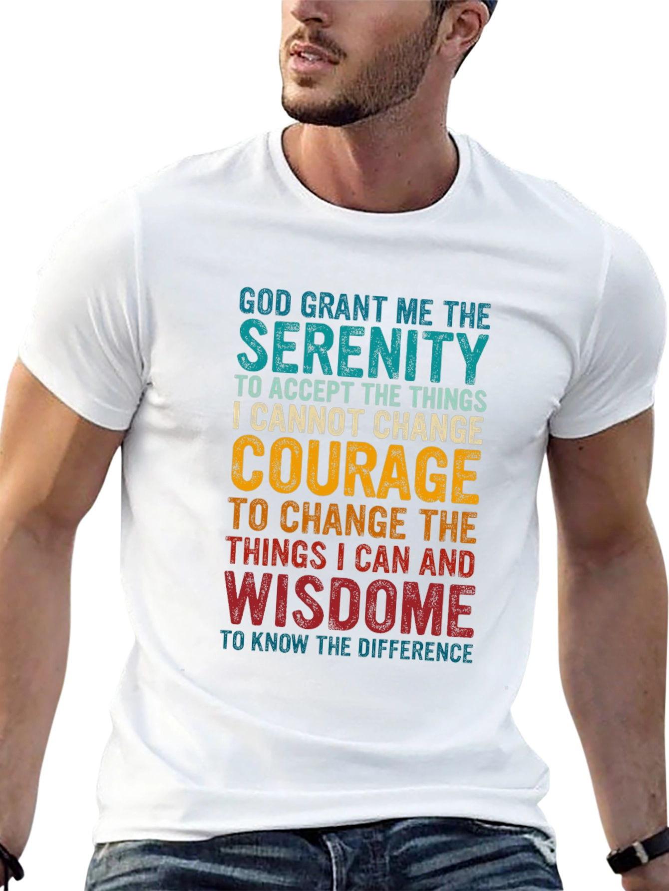 Serenity Prayer Graphic T-Shirt - Inspirational Tee