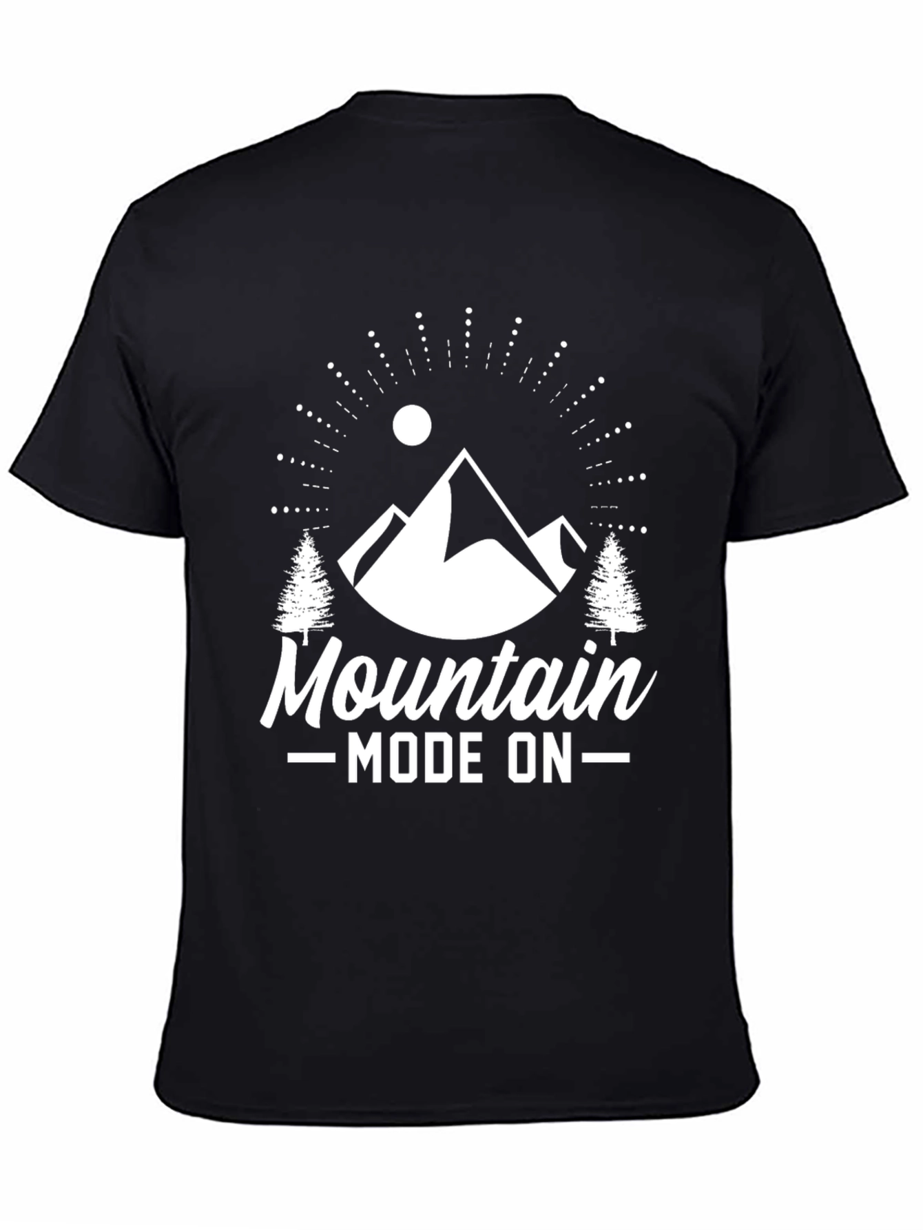 Mountain Mode On Black Graphic Tee