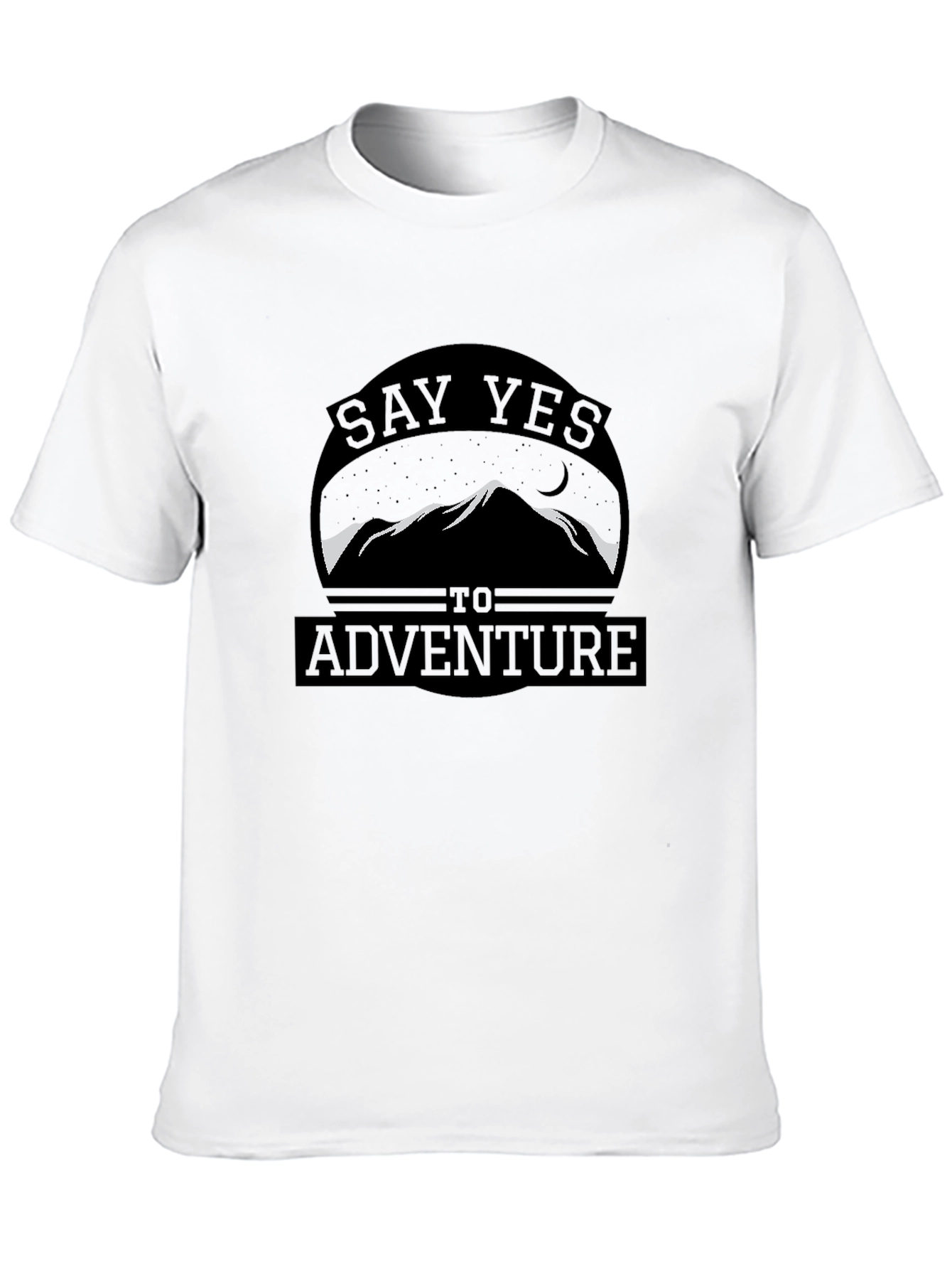 Say Yes To Adventure Black Graphic Tee