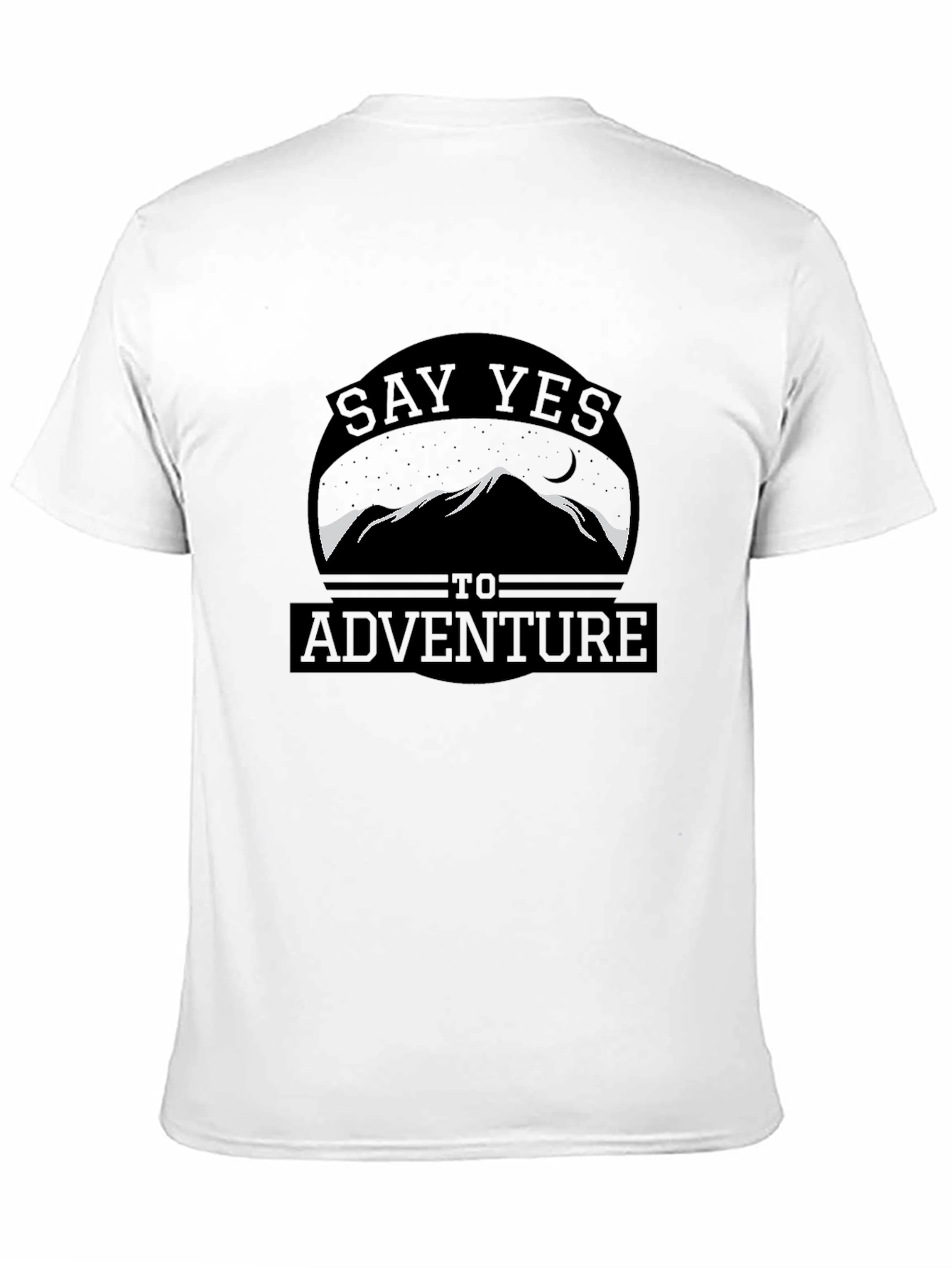 Say Yes To Adventure Black Graphic Tee