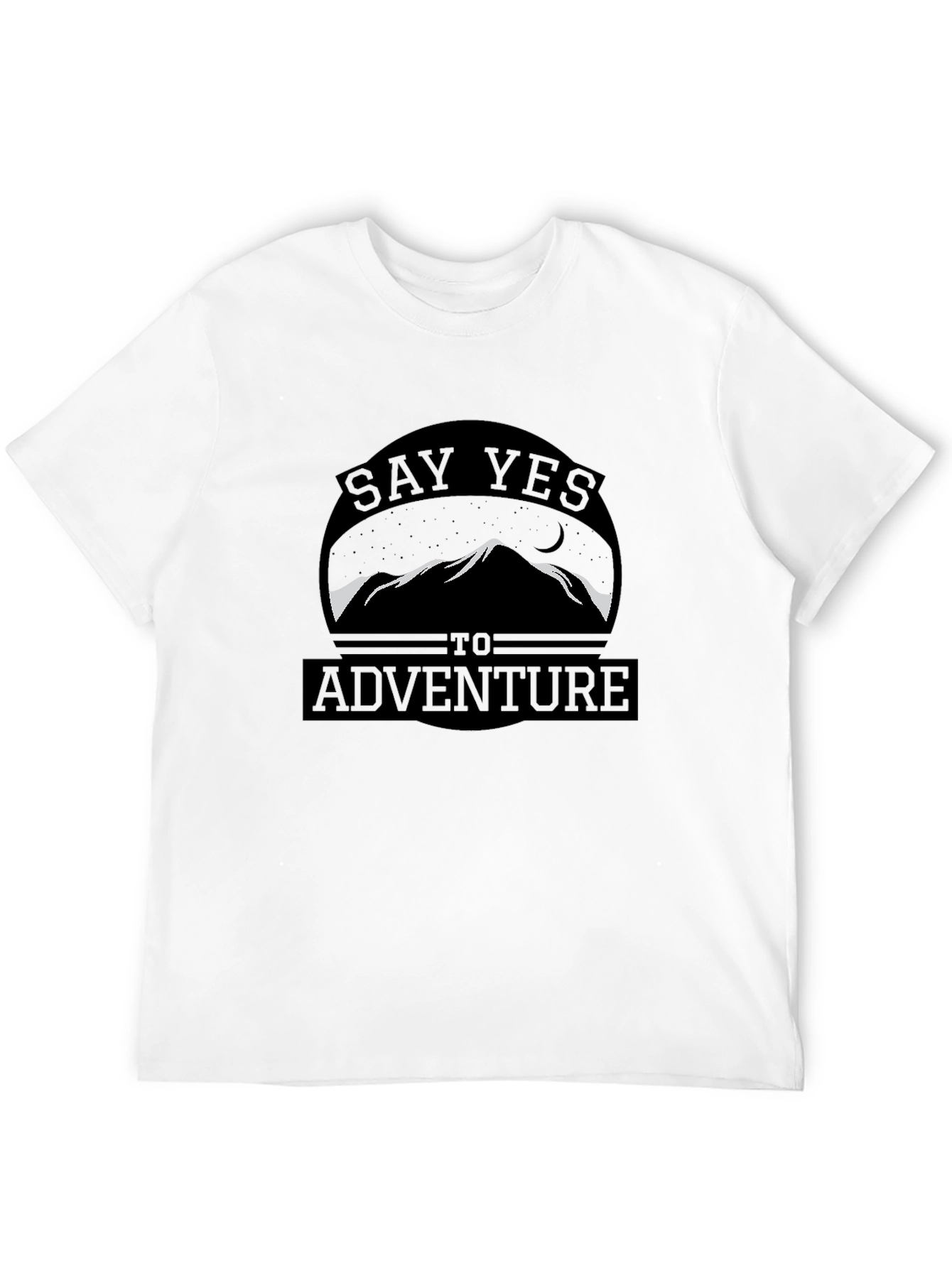 Say Yes To Adventure Black Graphic Tee