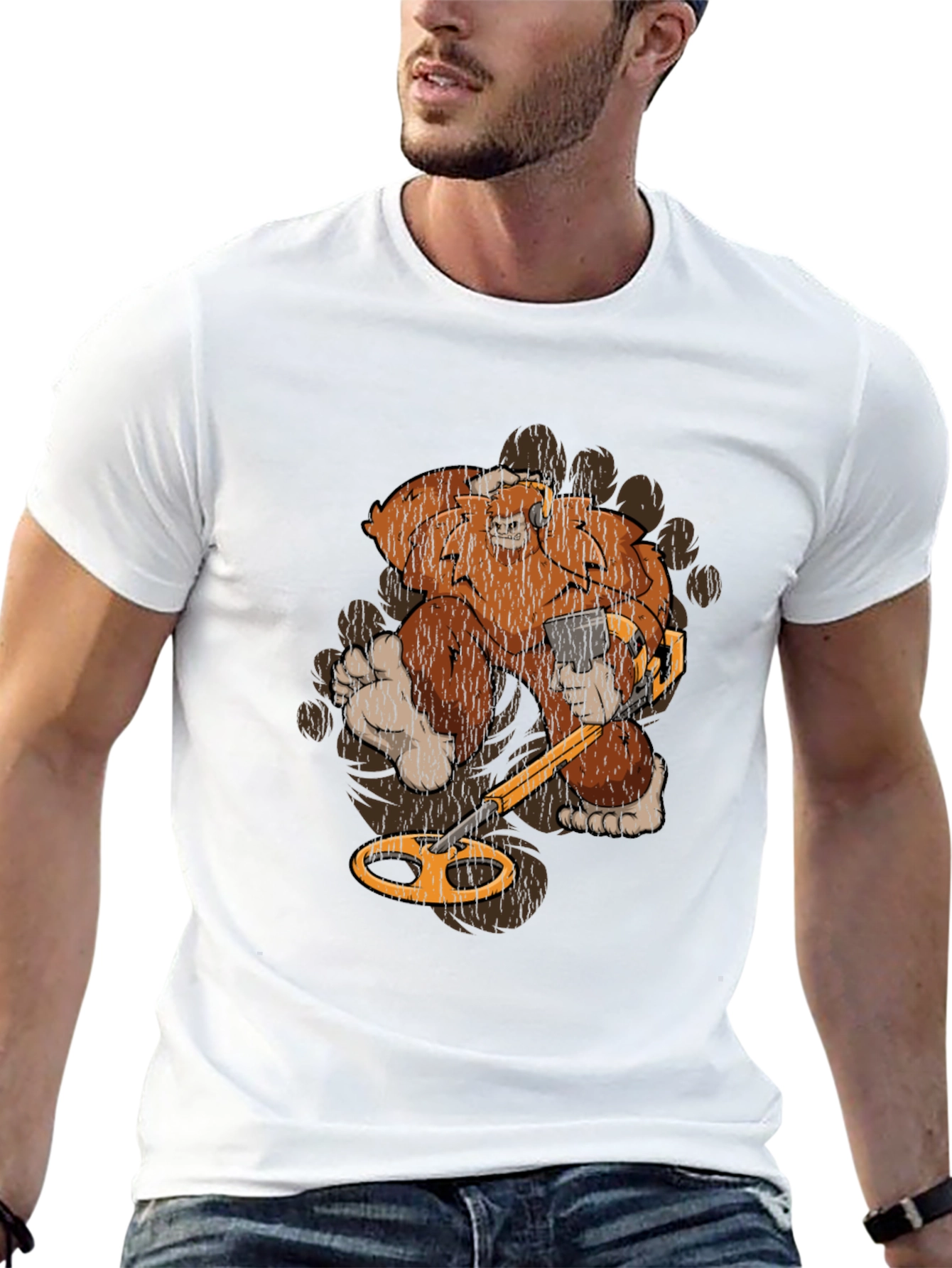 Bigfoot Metal Detecting Graphic Tee