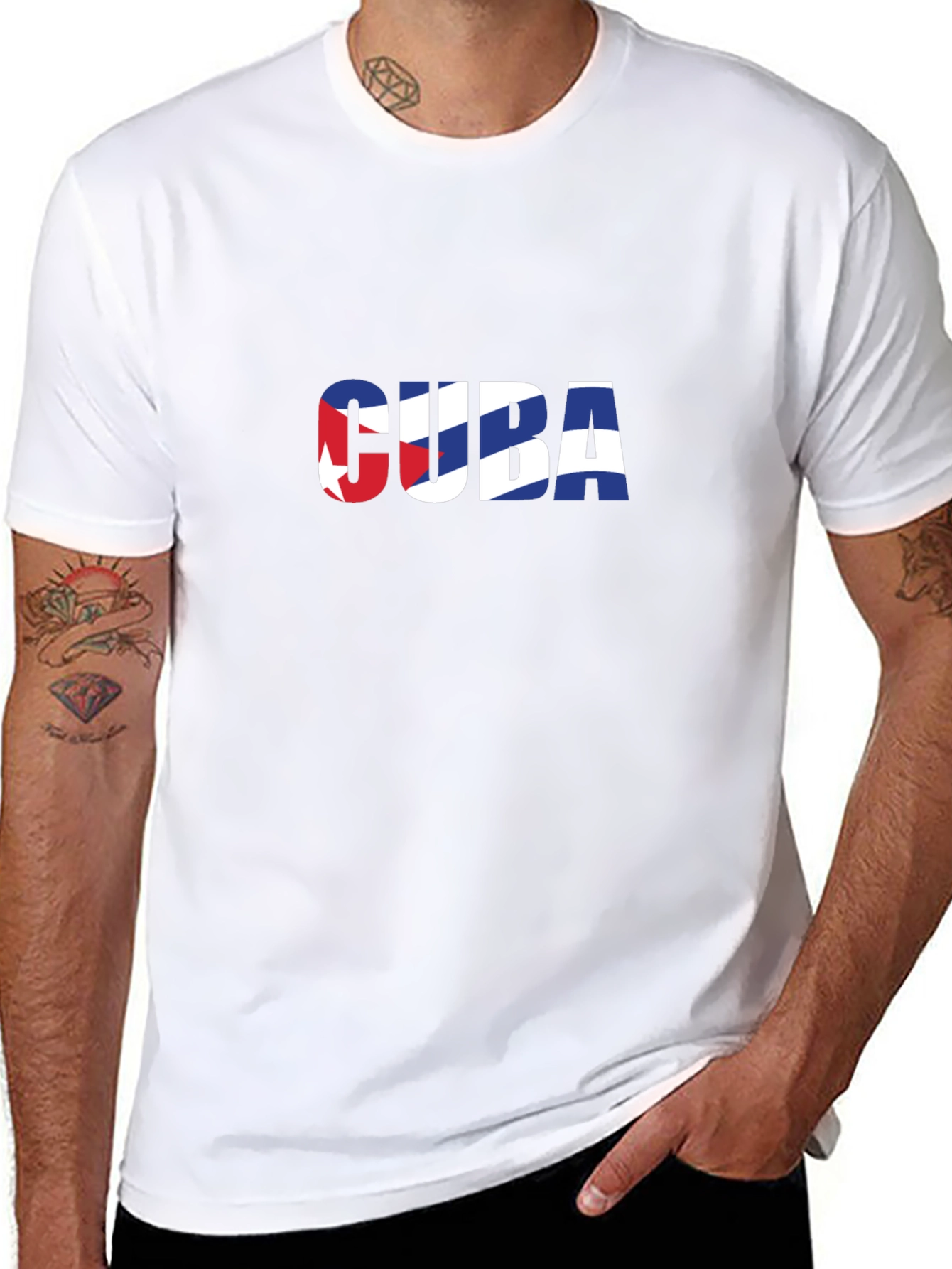 Cuba Flag Graphic T-Shirt - Short Sleeve