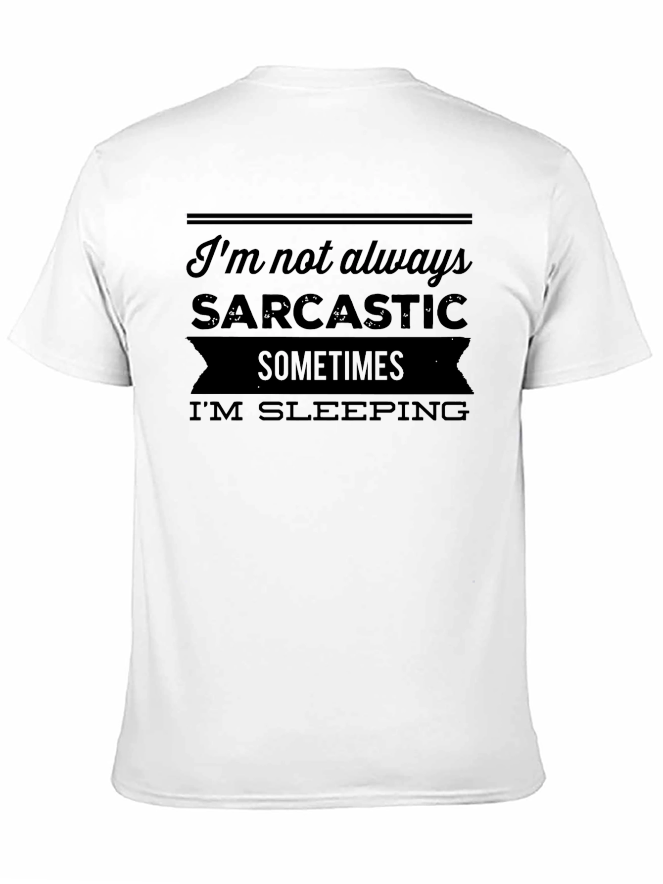 Sarcastic Sleep Black Graphic T-Shirt