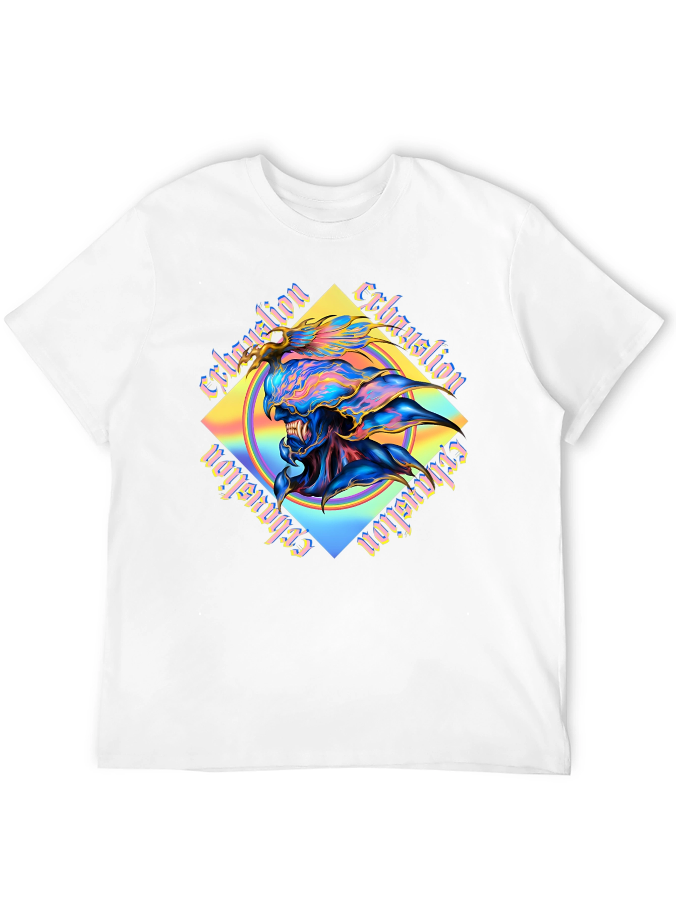 Exhaustion Graphic Print Black T-Shirt