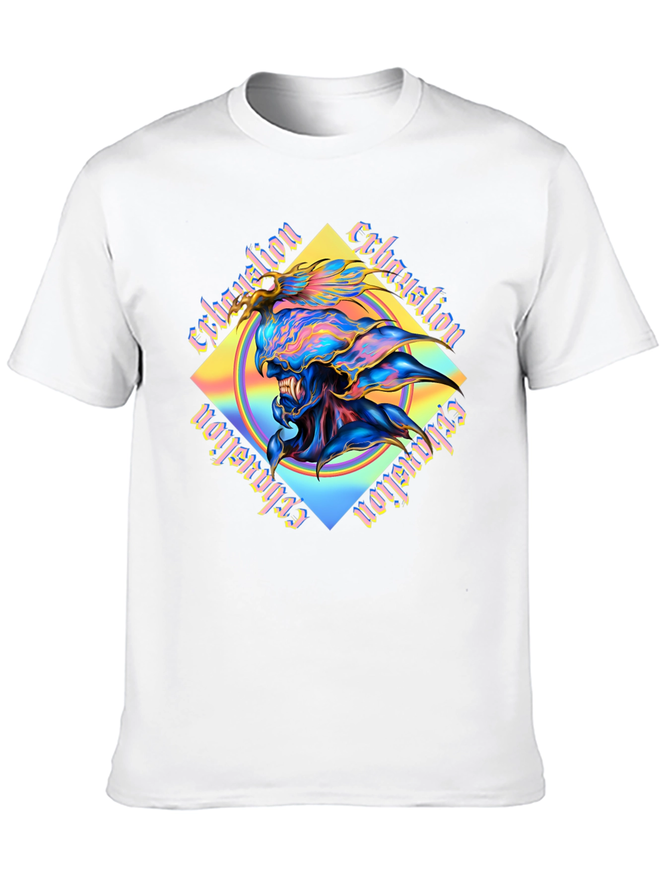Exhaustion Graphic Print Black T-Shirt