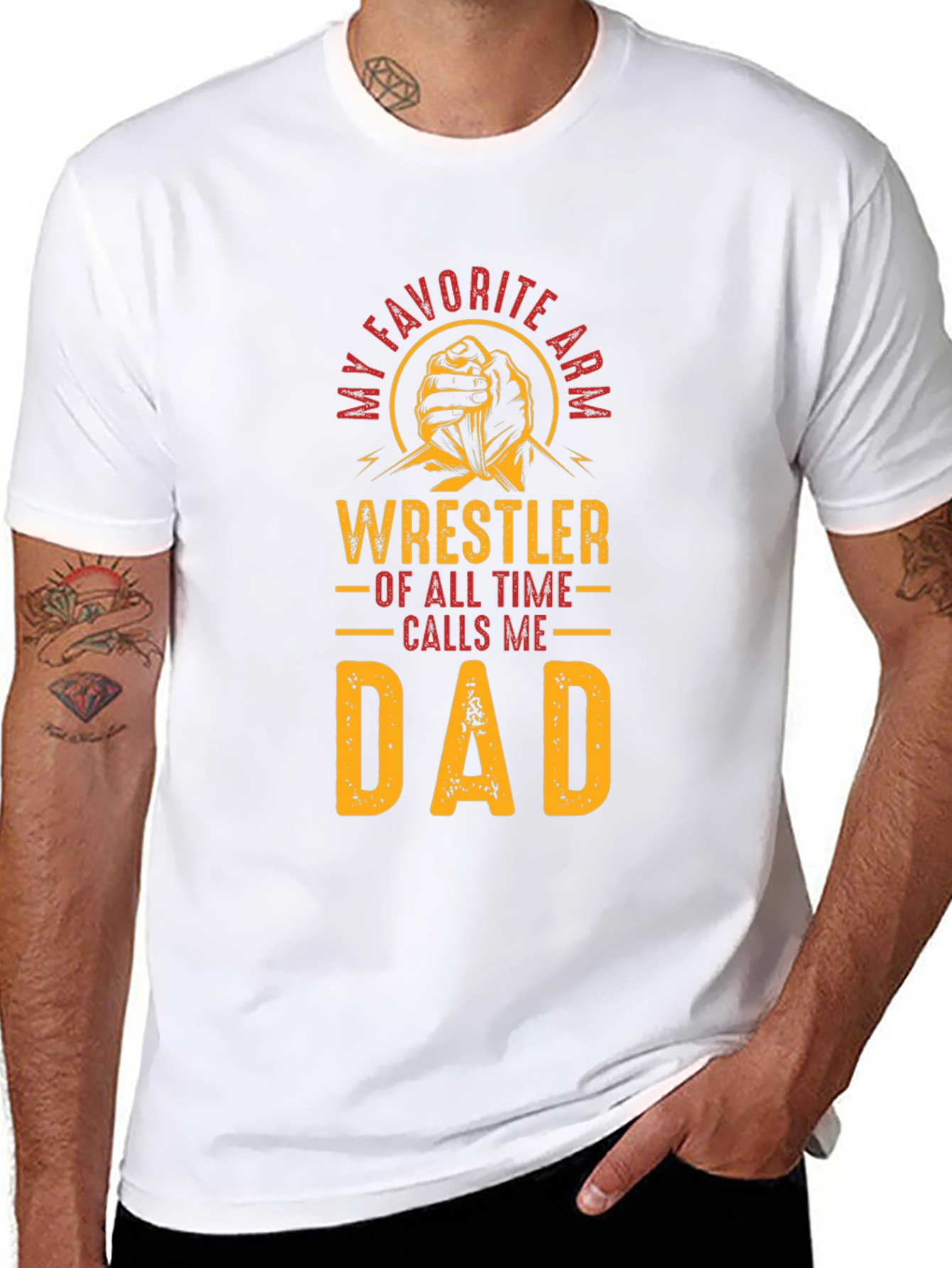 Wrestler Dad T-Shirt - Favorite Arm Wrestler Tee