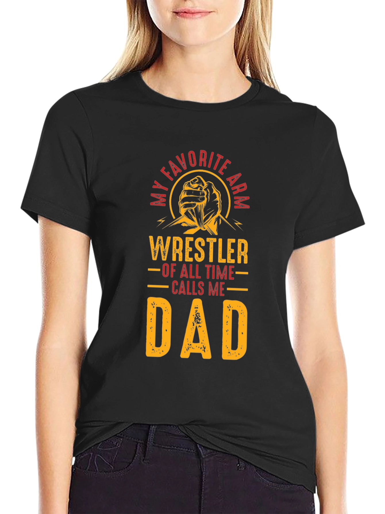 Wrestler Dad T-Shirt - Favorite Arm Wrestler Tee