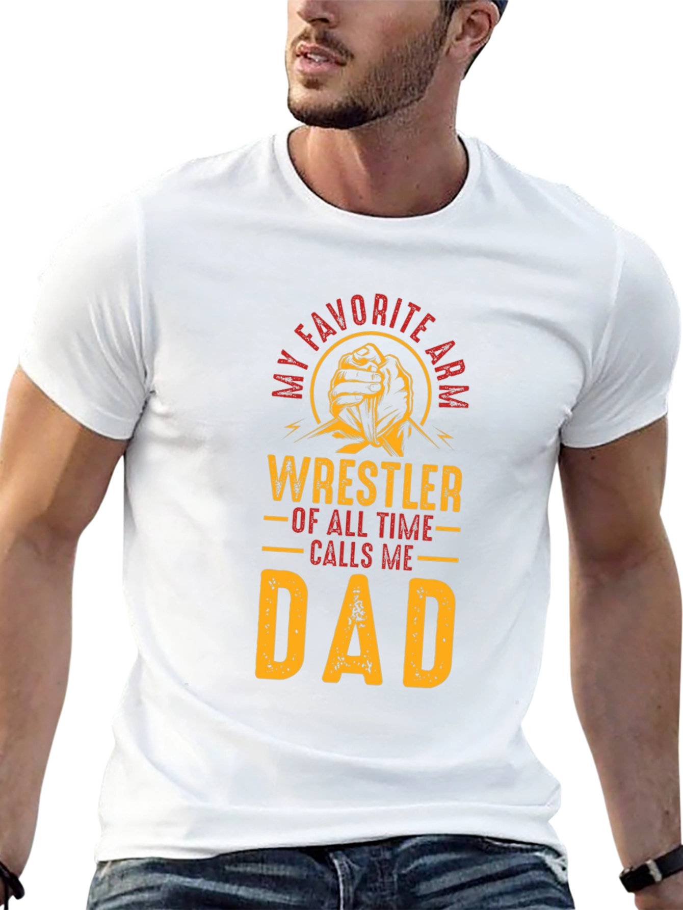 Wrestler Dad T-Shirt - Favorite Arm Wrestler Tee