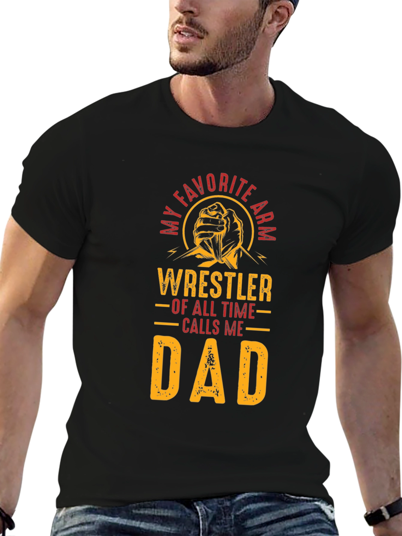 Wrestler Dad T-Shirt - Favorite Arm Wrestler Tee