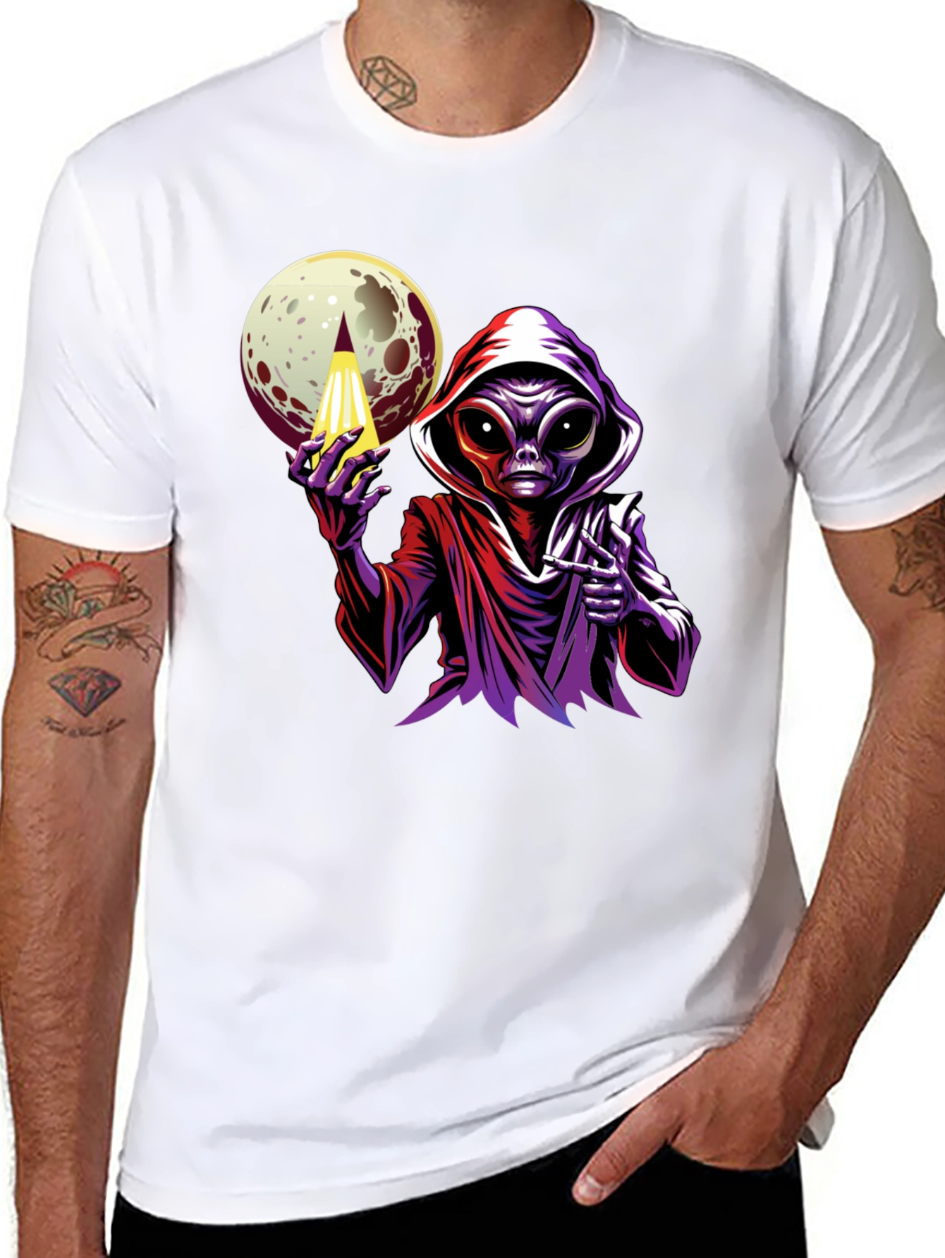 Alien Moon Graphic Tee - Sci-Fi Style