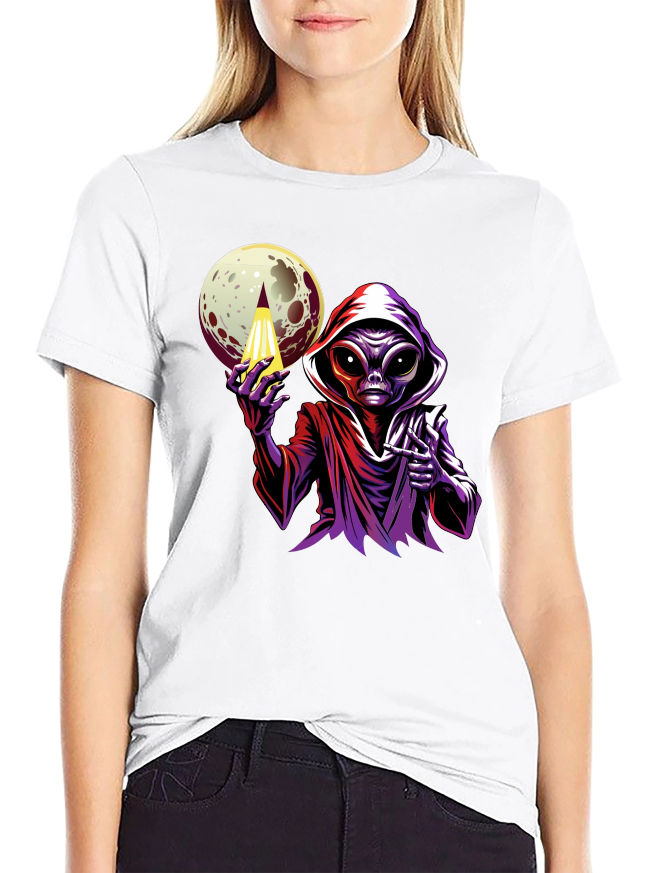 Alien Moon Graphic Tee - Sci-Fi Style