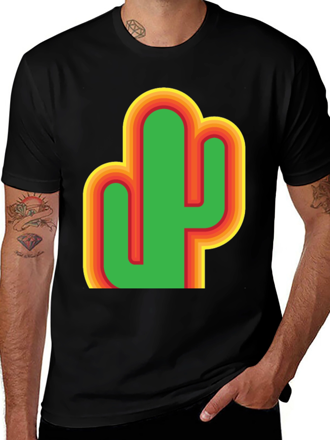 Retro Cactus Graphic T-Shirt