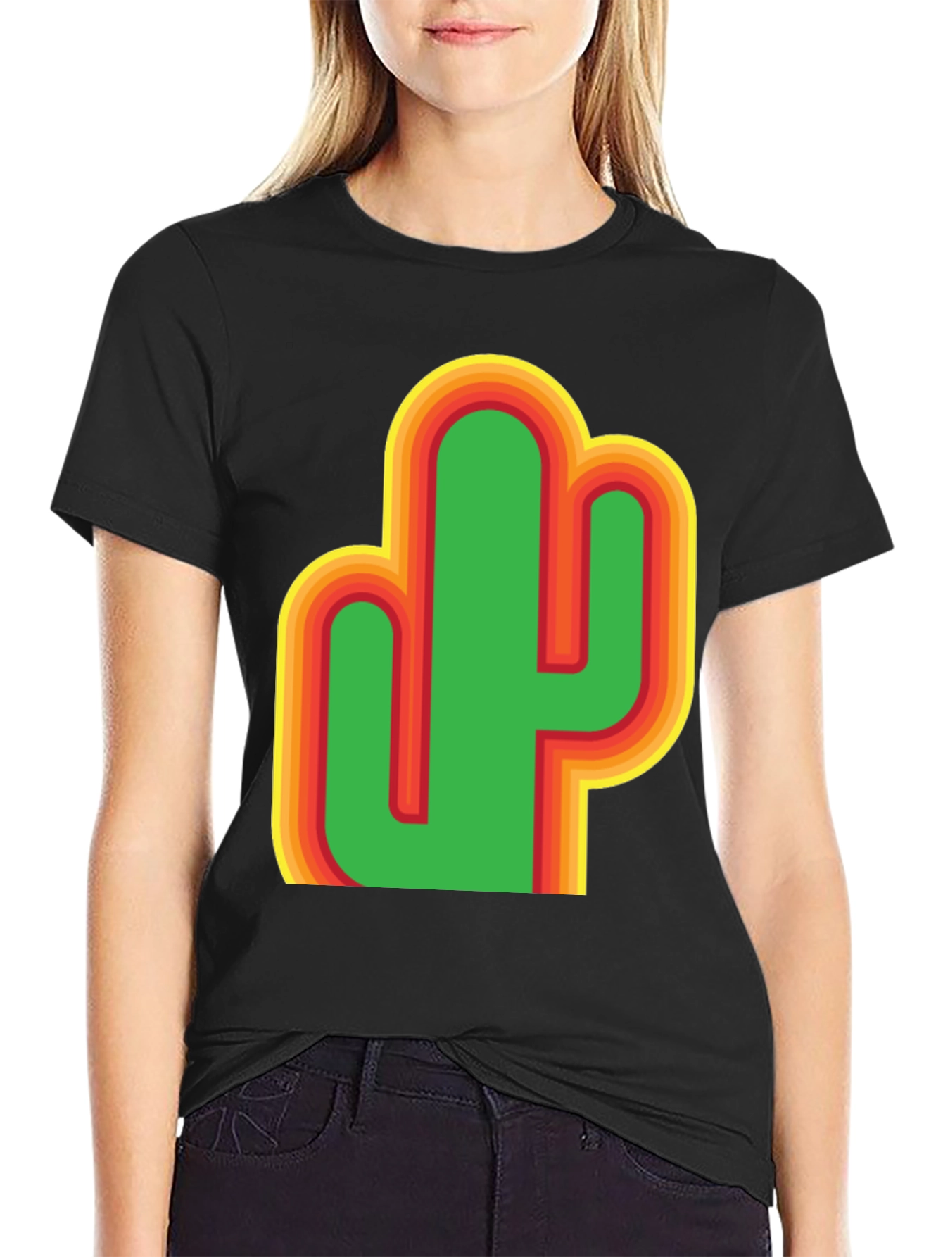 Retro Cactus Graphic T-Shirt