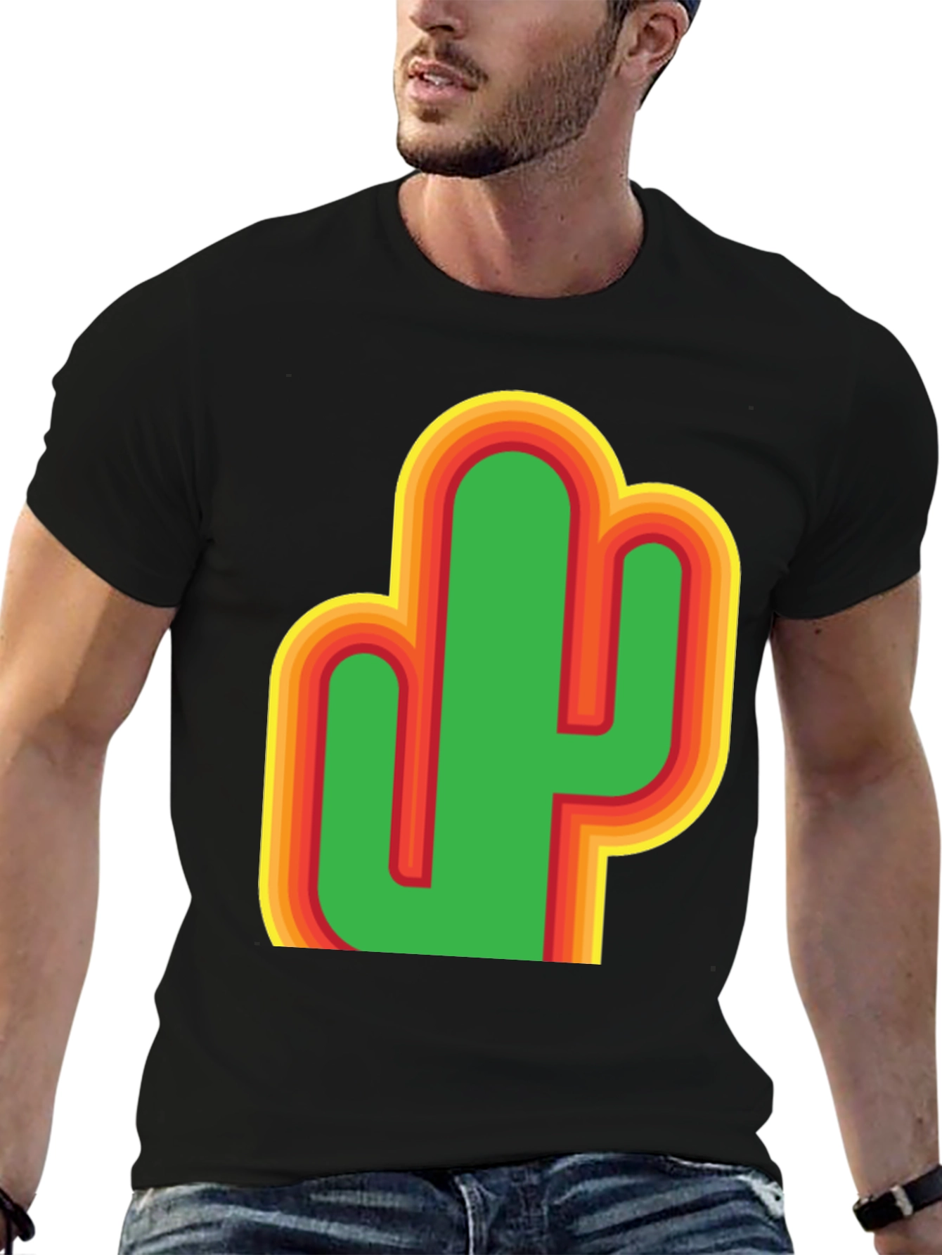 Retro Cactus Graphic T-Shirt