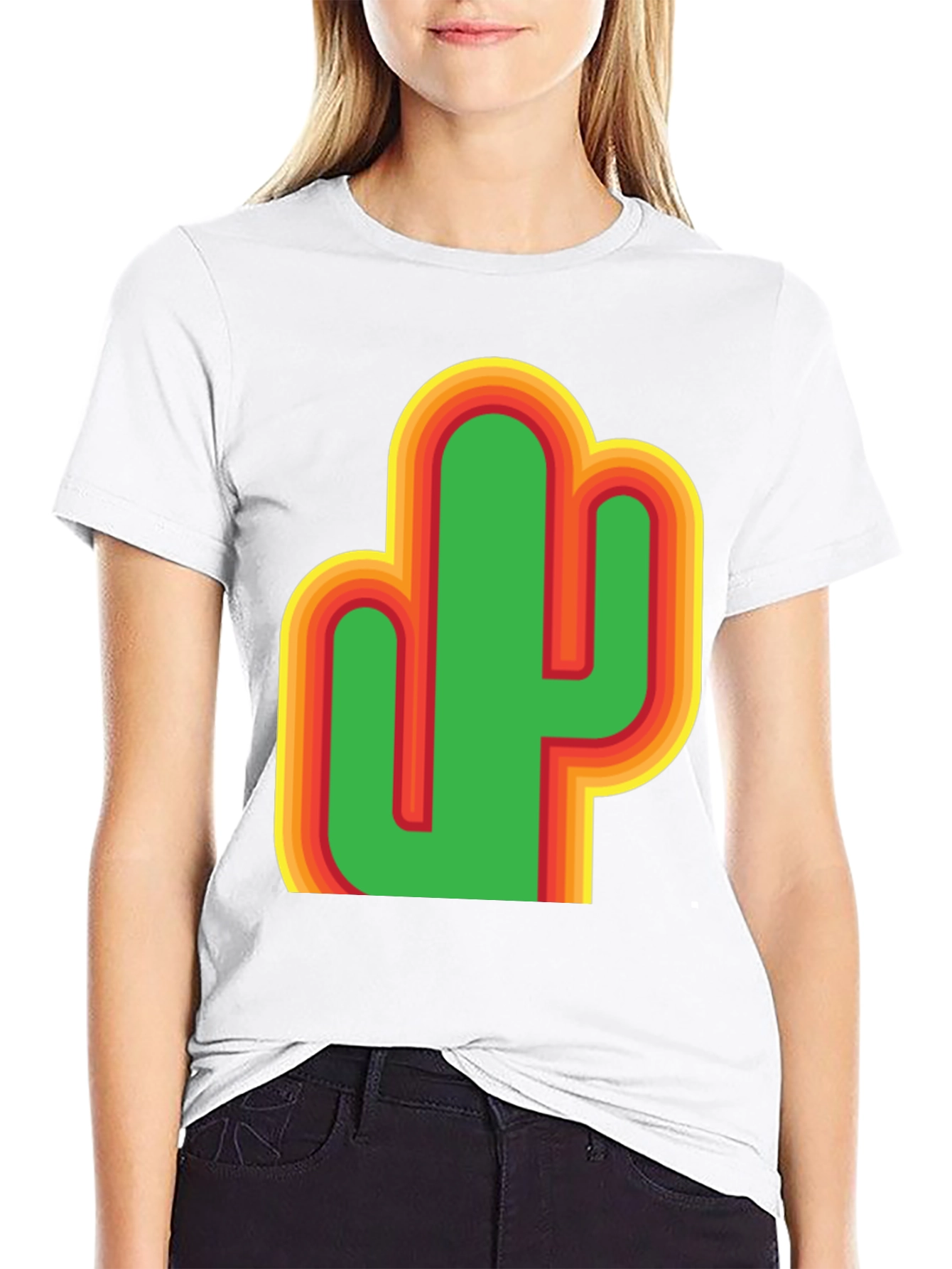 Retro Cactus Graphic T-Shirt