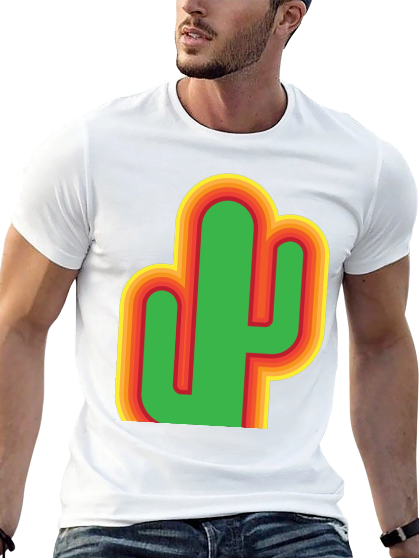 Retro Cactus Graphic T-Shirt