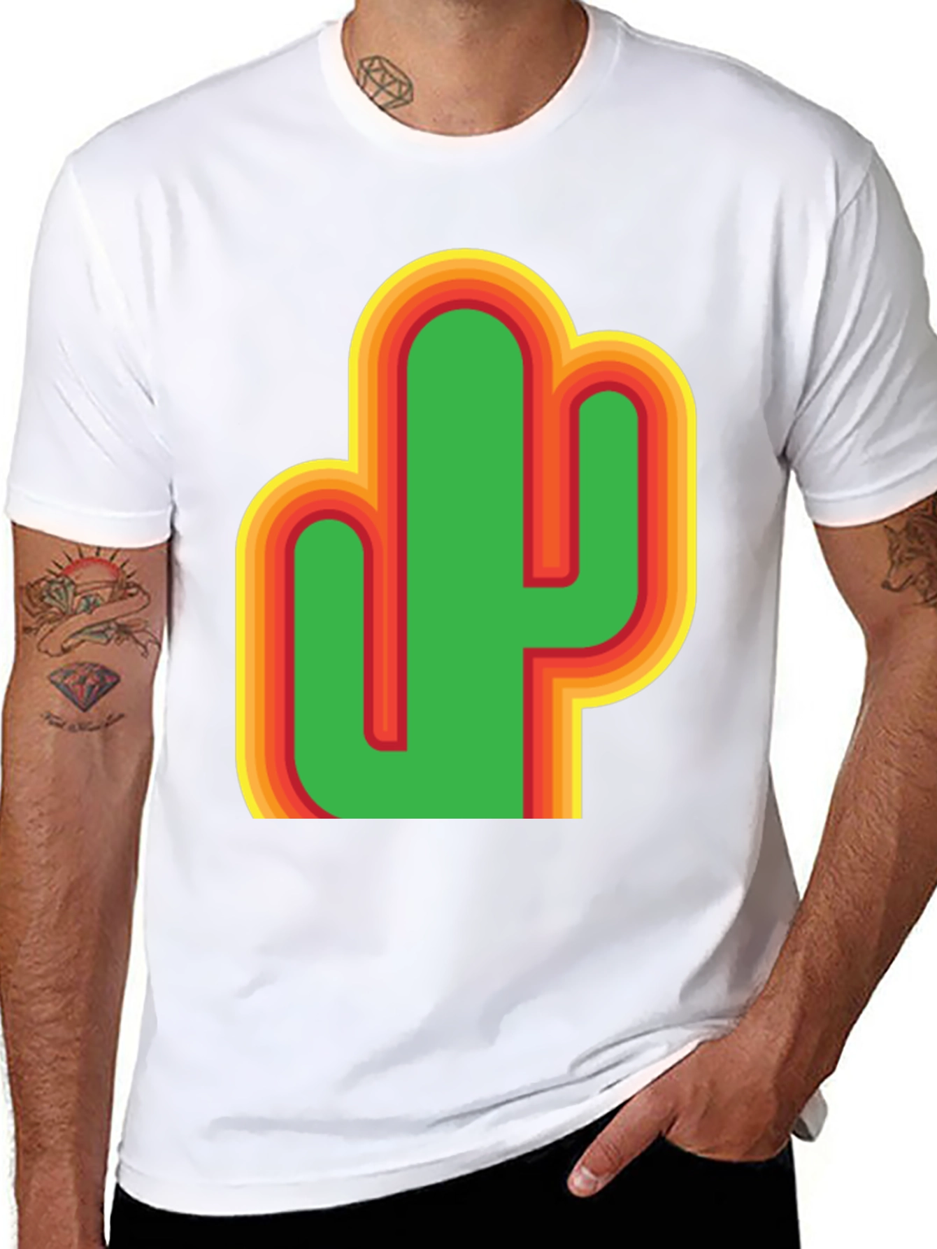 Retro Cactus Graphic T-Shirt