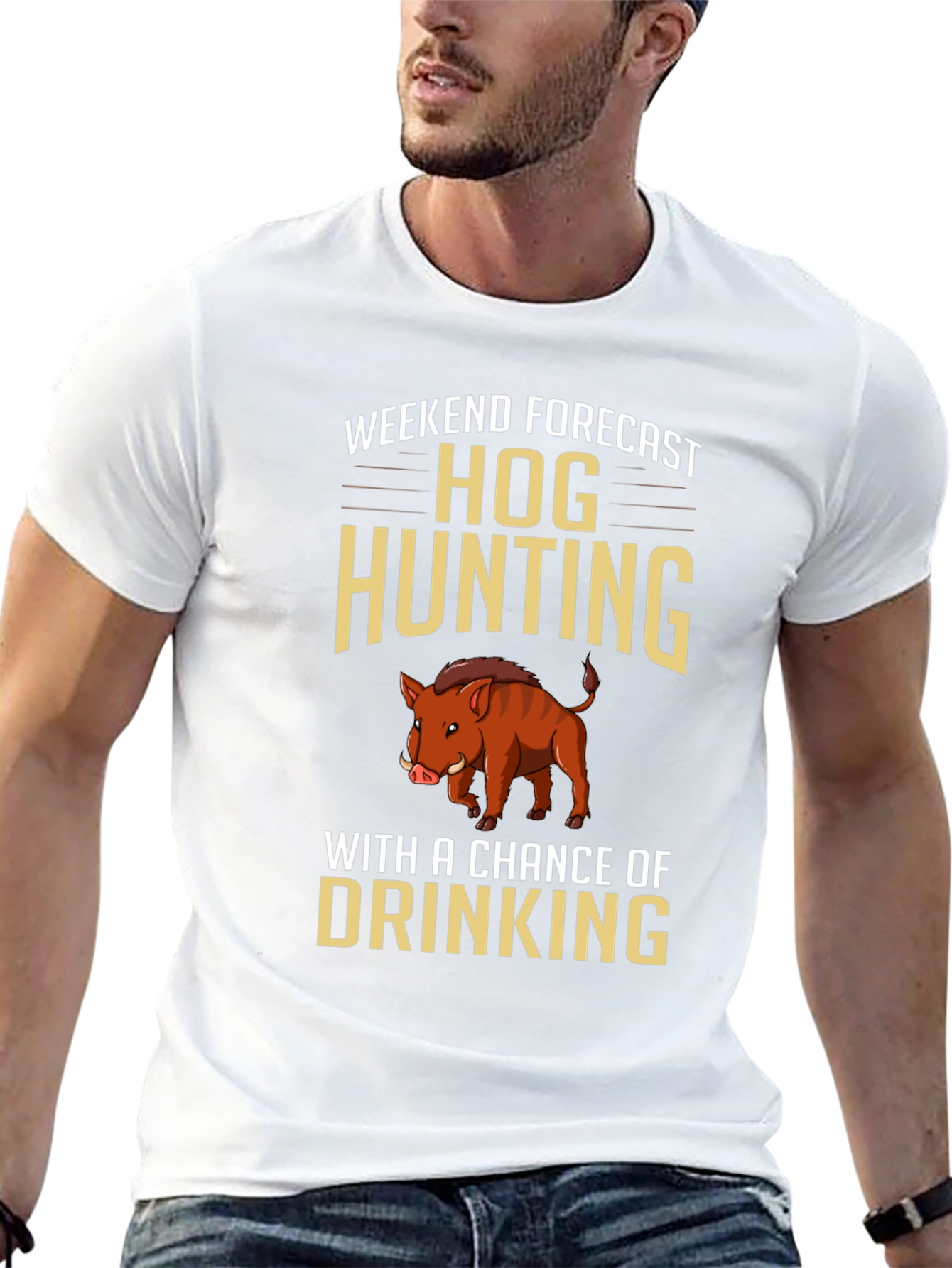 Hog Hunting Forecast Graphic T-Shirt
