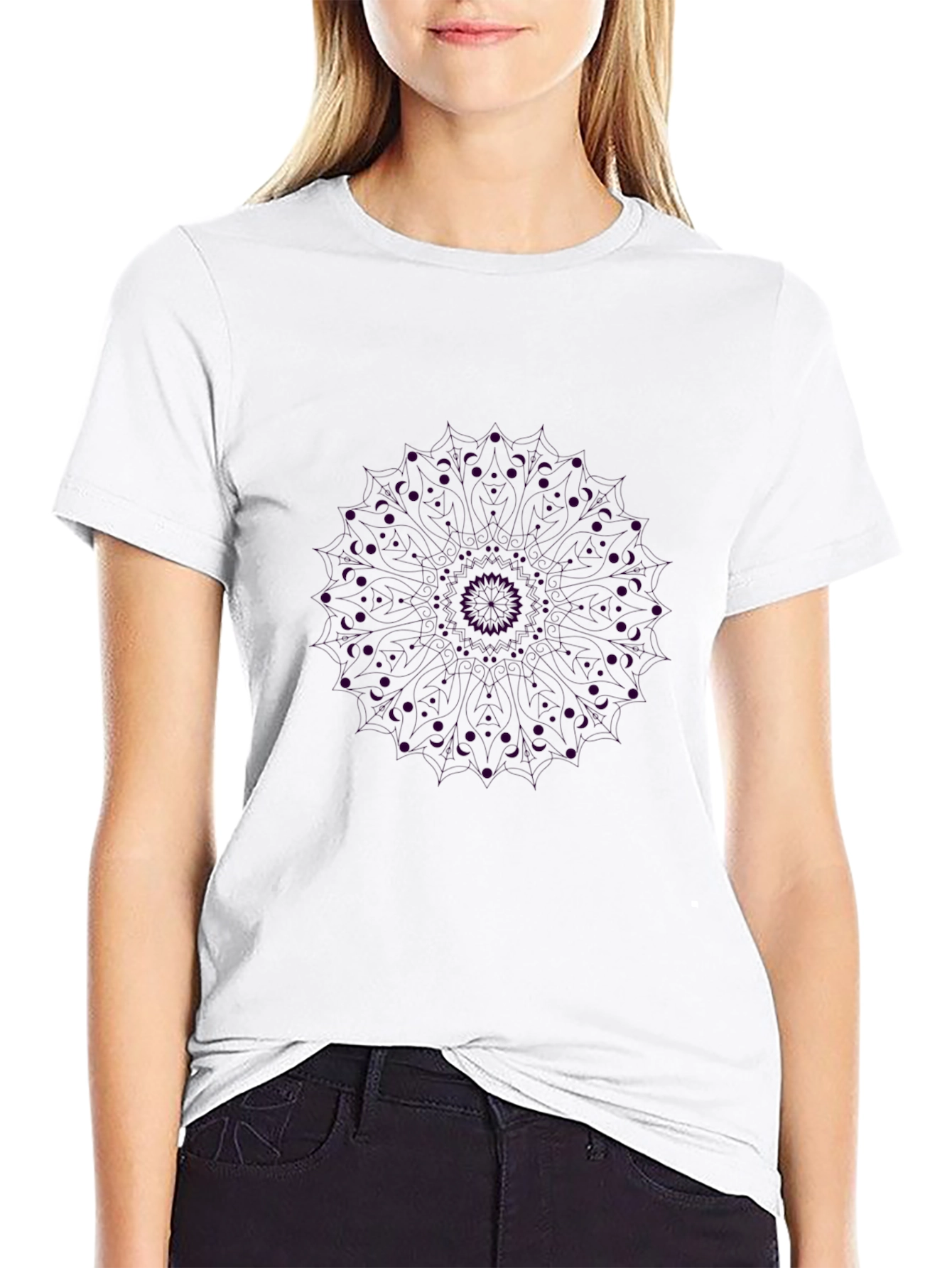 Black Mandala Graphic Tee - Unique Design