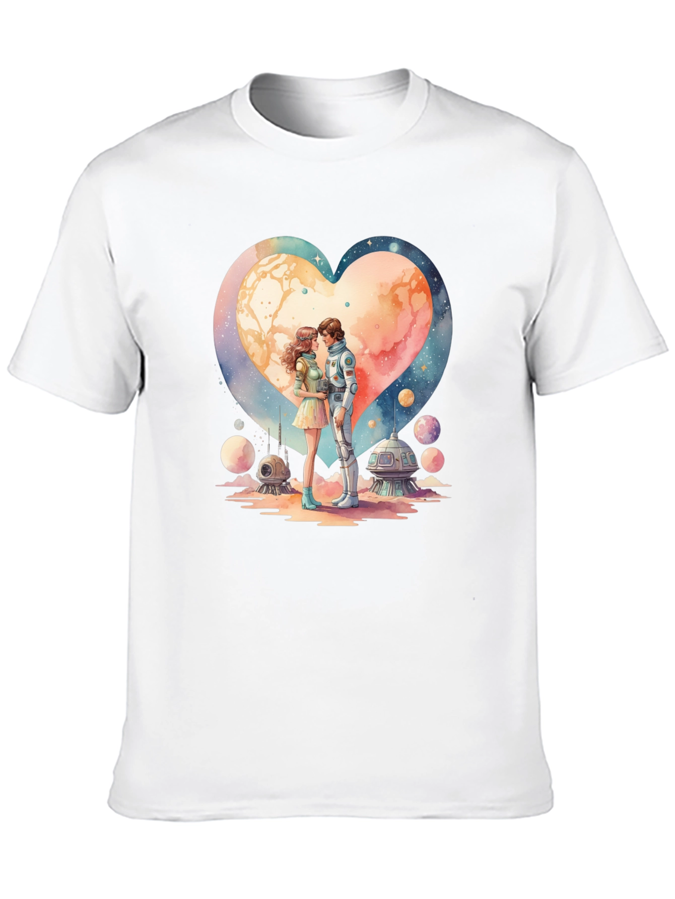 Space Romance Graphic T-Shirt