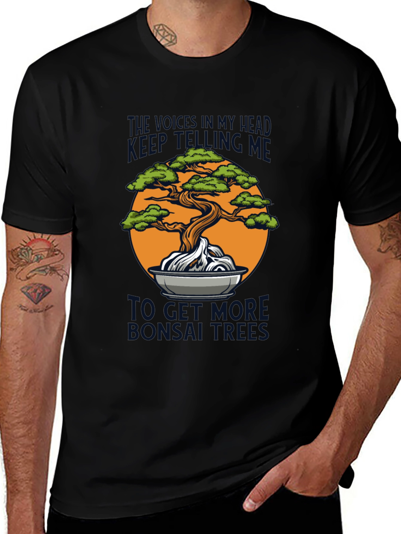 Bonsai Tree Graphic Tee - Humorous Design