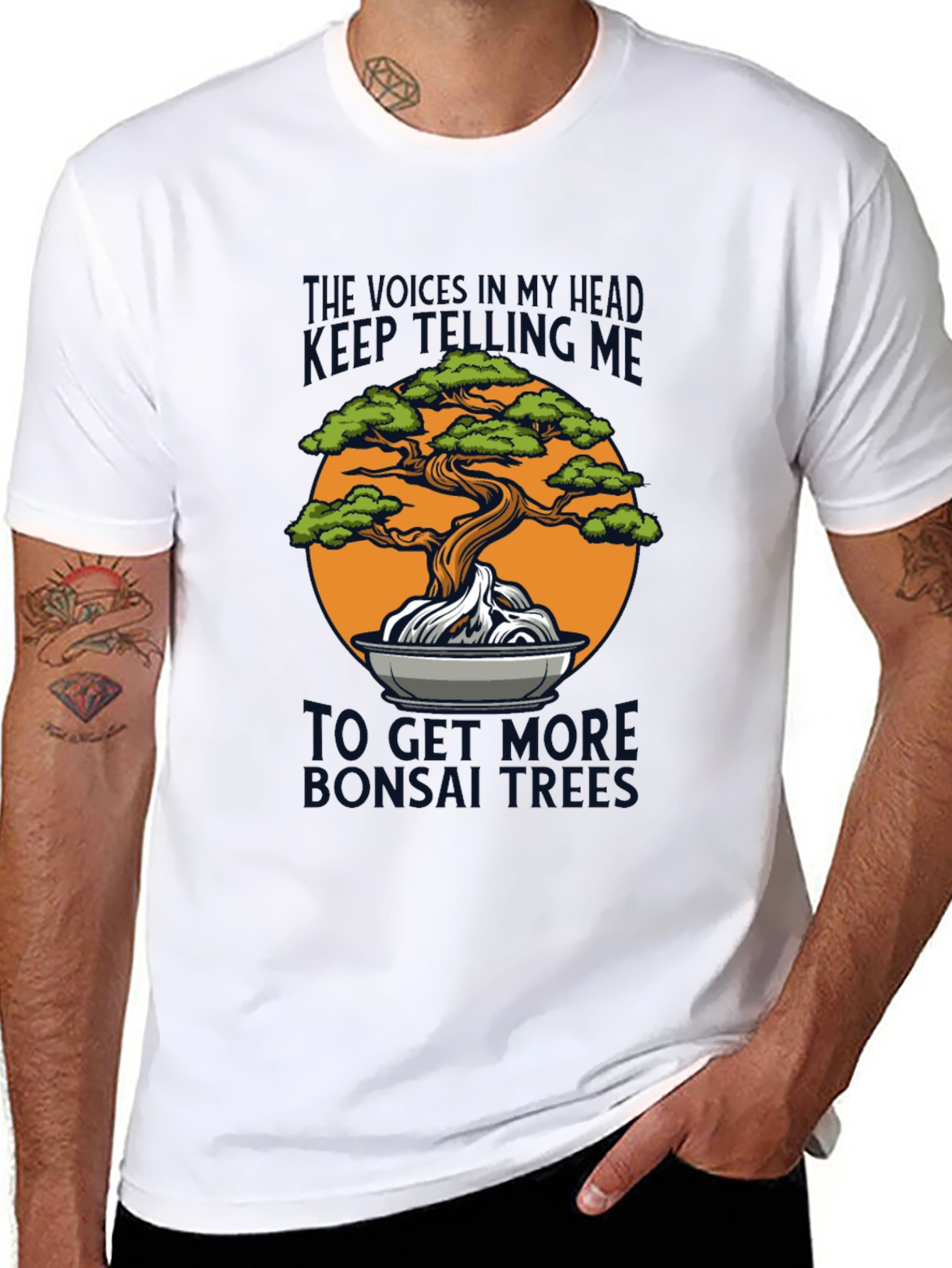 Bonsai Tree Graphic Tee - Humorous Design