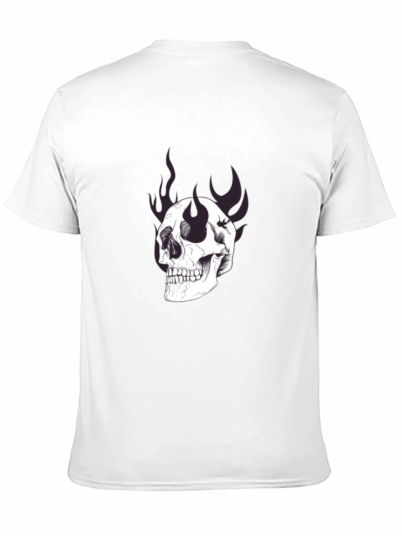 Skull Graphic Print Black T-Shirt
