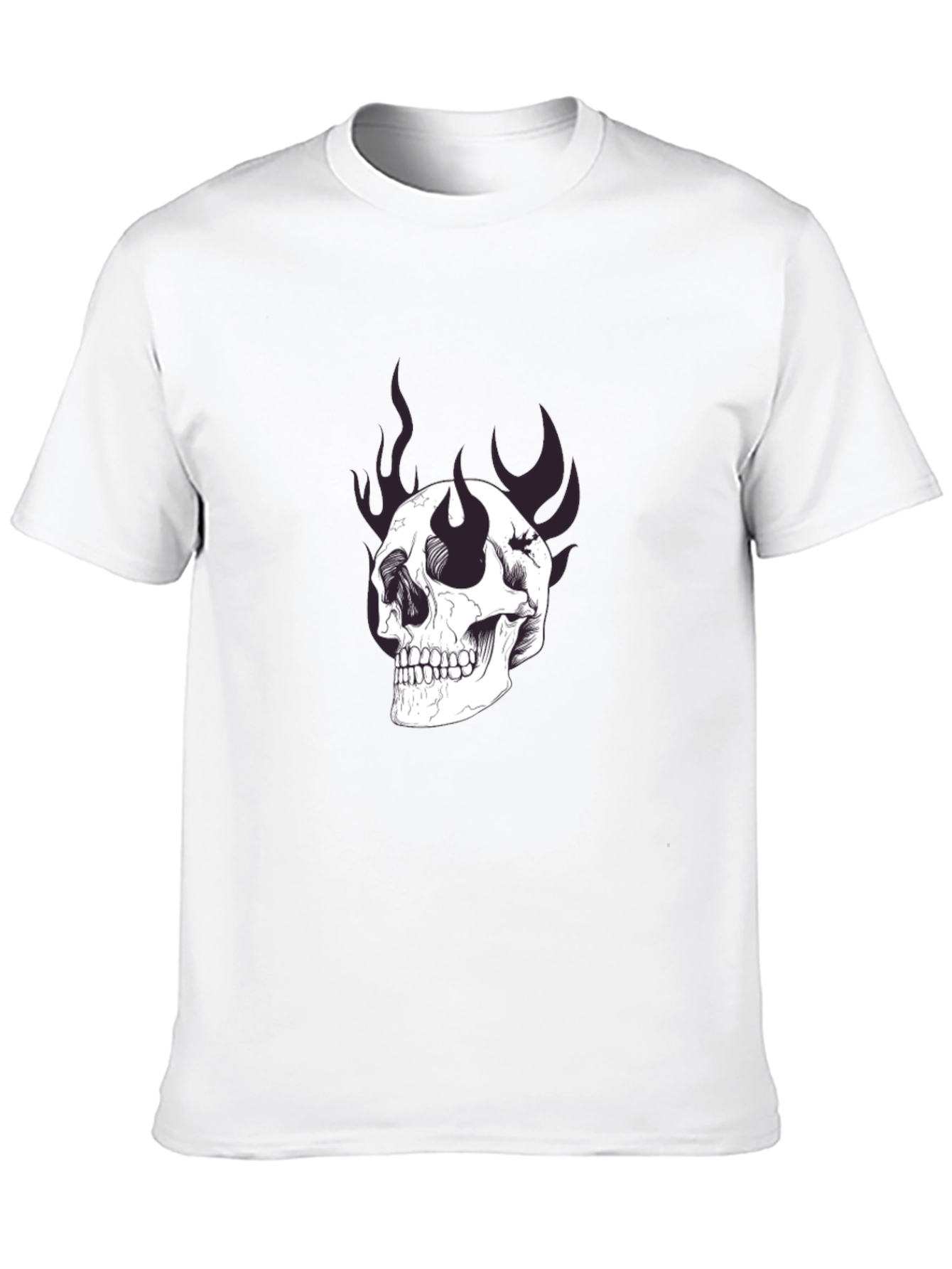 Skull Graphic Print Black T-Shirt