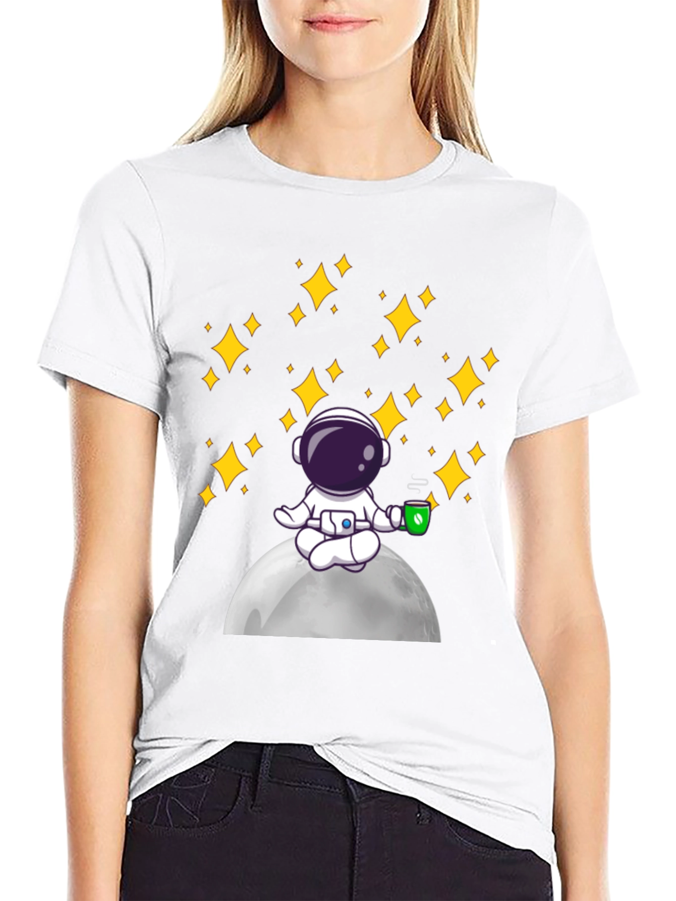 Astronaut Coffee T-Shirt - Space Meditation