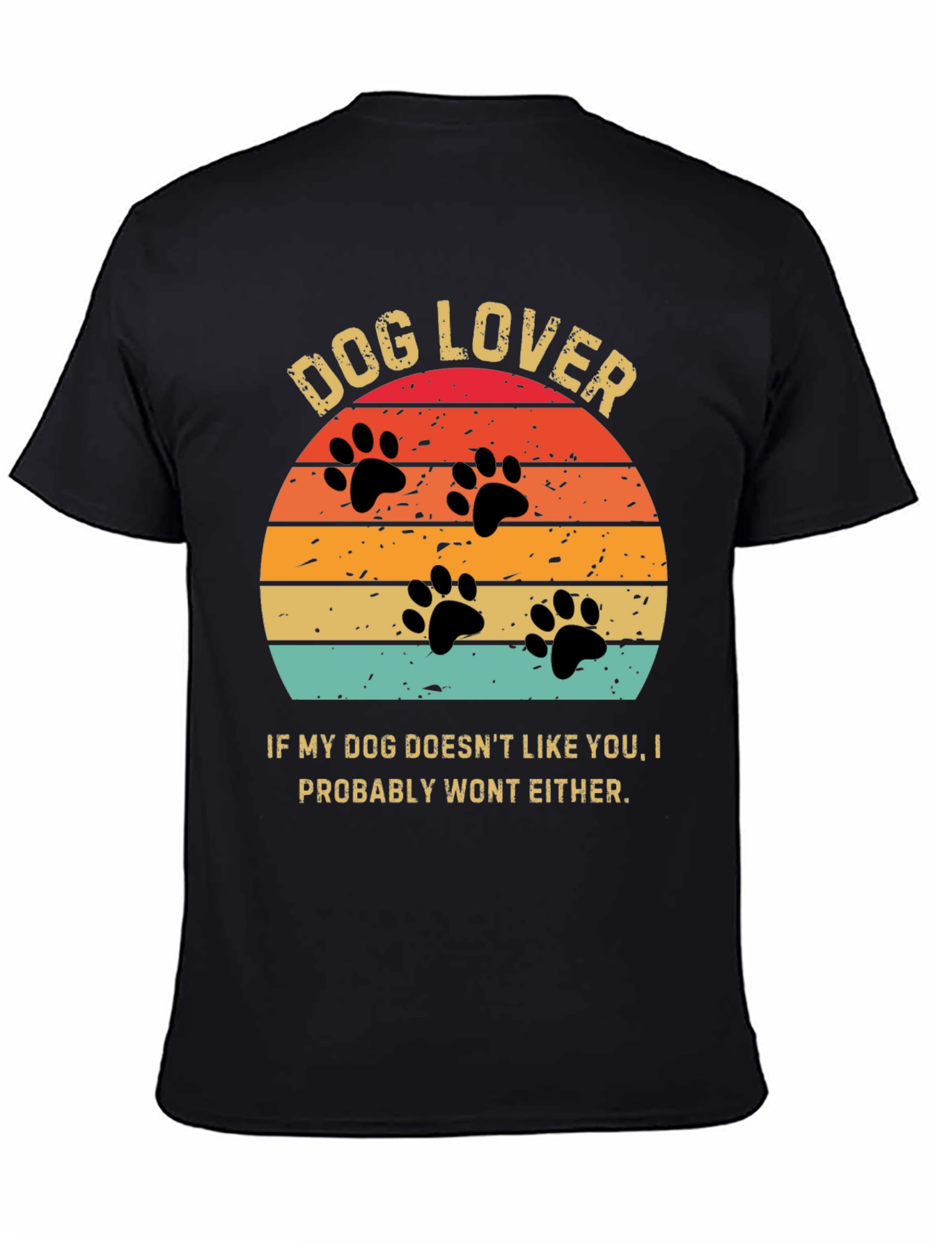 Dog Lover Sunset Graphic Tee